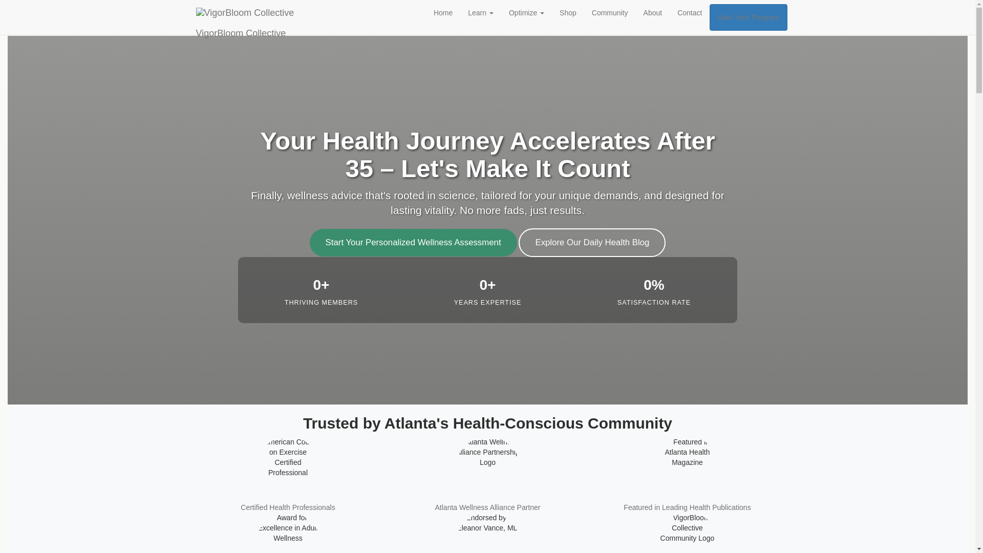 website screenshot of https://vigorbloomcollectivee.info/