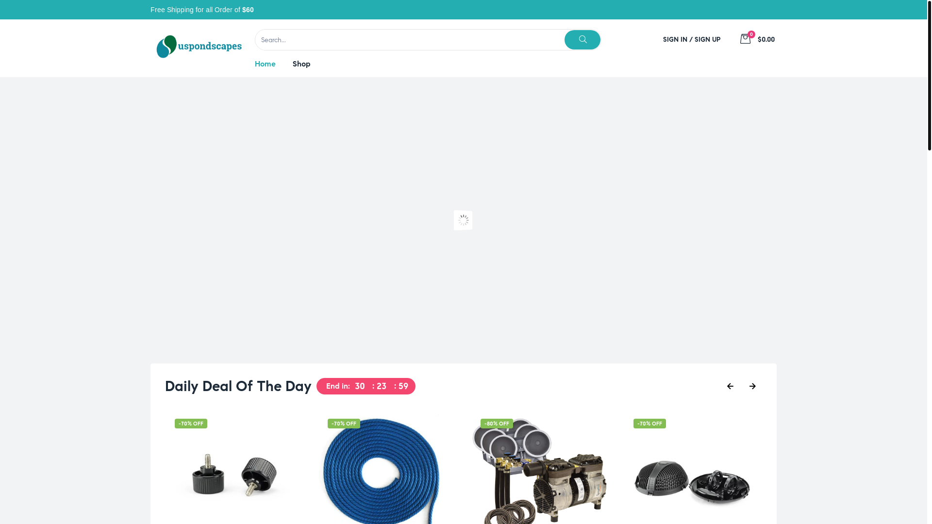 website screenshot of https://uspondscapes.com/