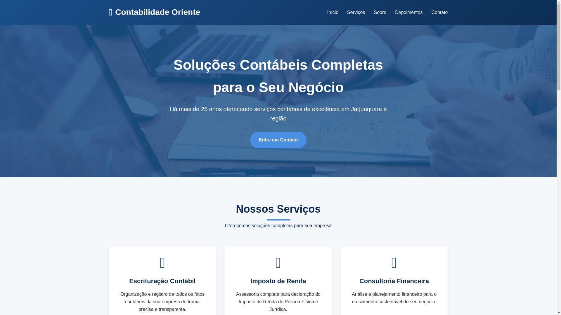website screenshot of https://contabilidadeoriente.store/