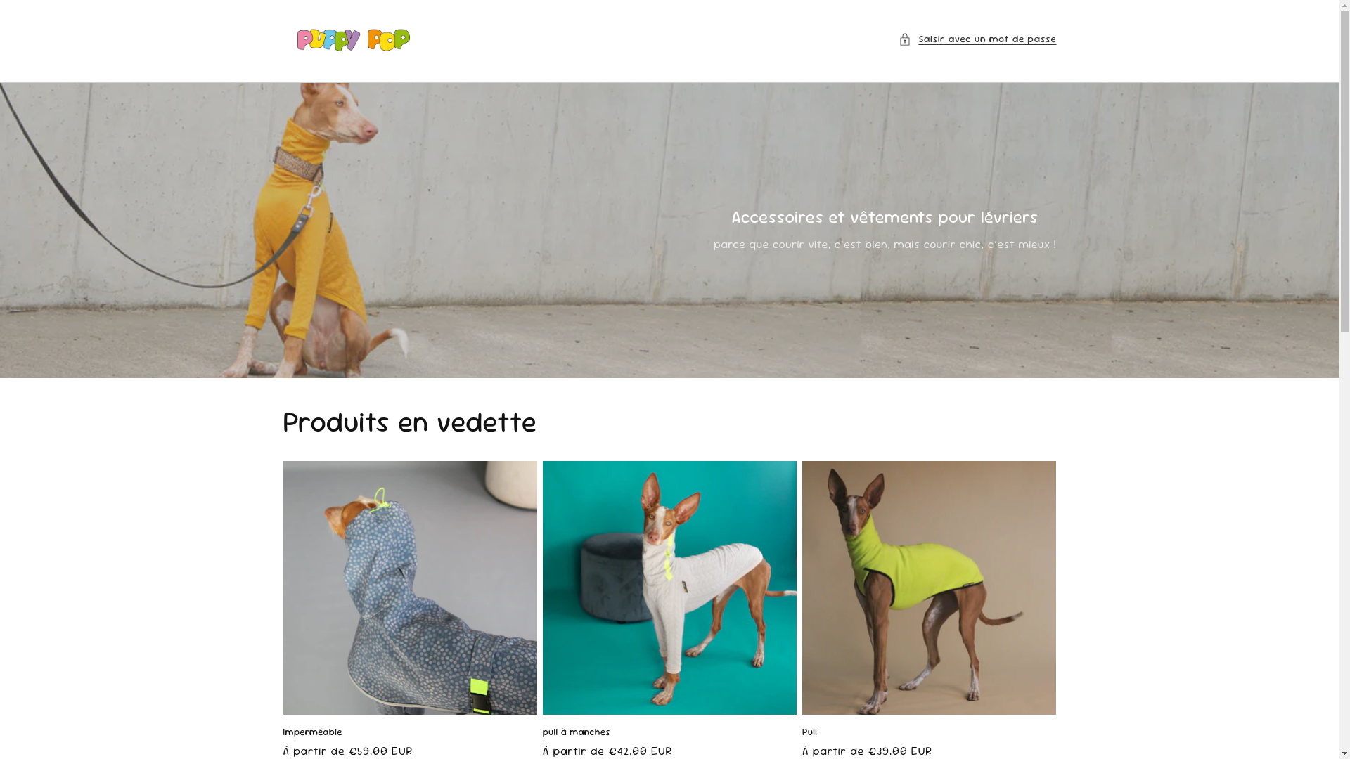 website screenshot of https://puppypopstores.com/