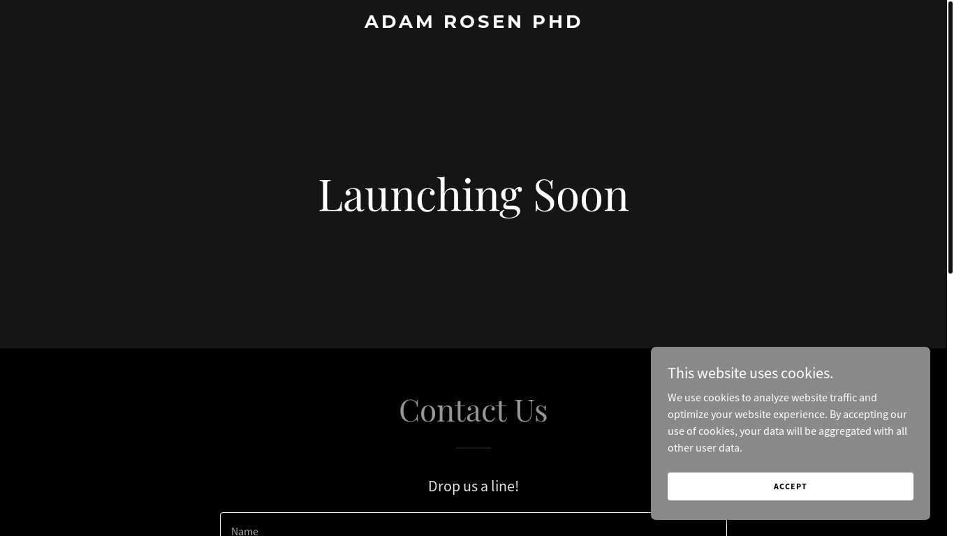 website screenshot of https://adamrosenphd.com/