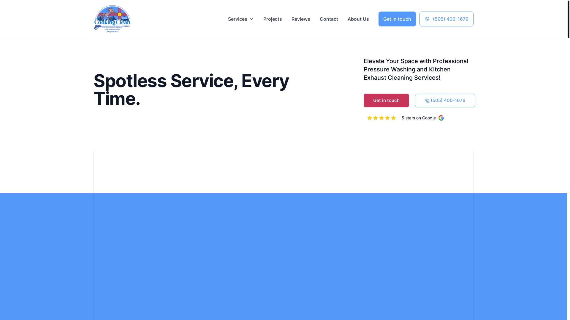 website screenshot of https://cookingcleanexhaustsgroup.com/