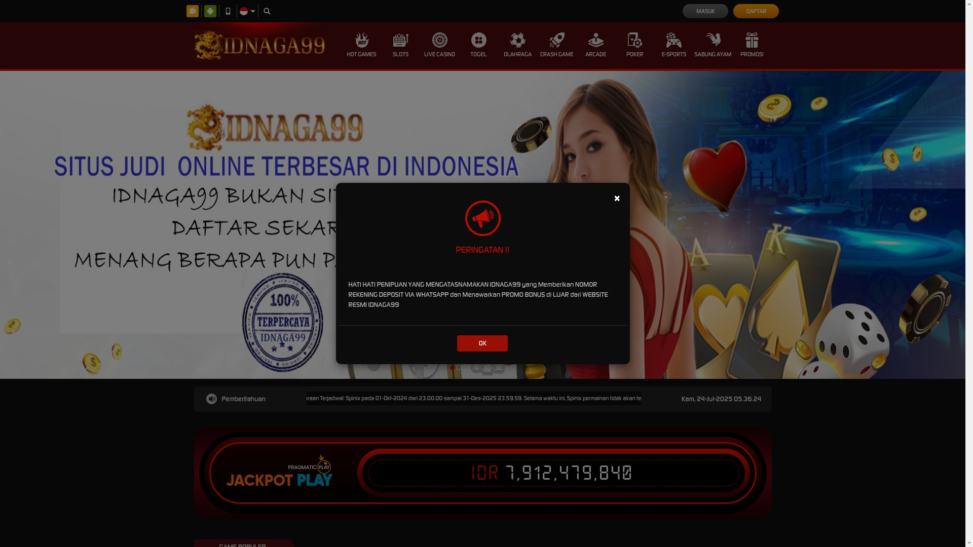 website screenshot of https://xn--idnaga99vp-s8a.com/