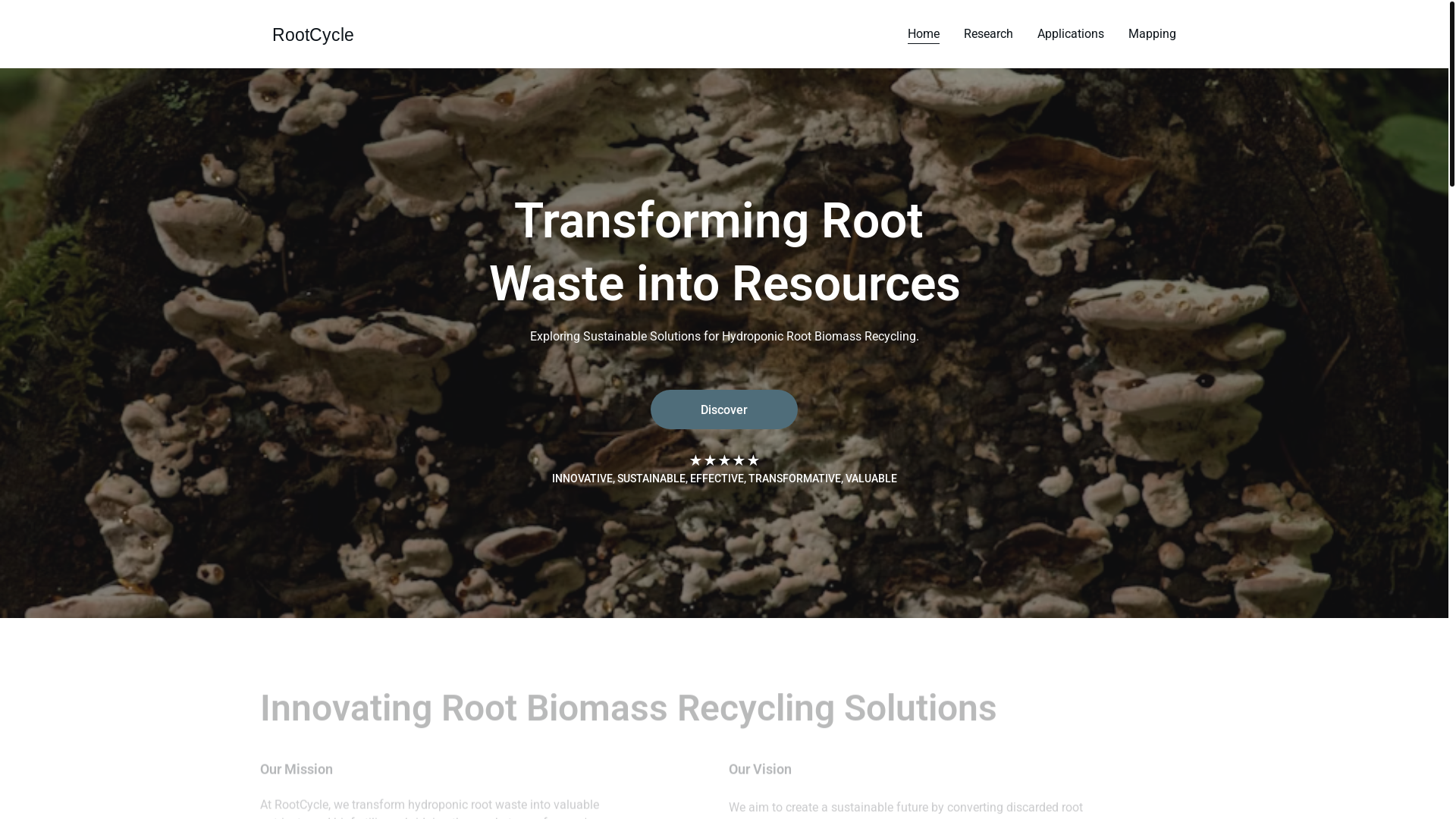 website screenshot of https://rootcycle.digital/