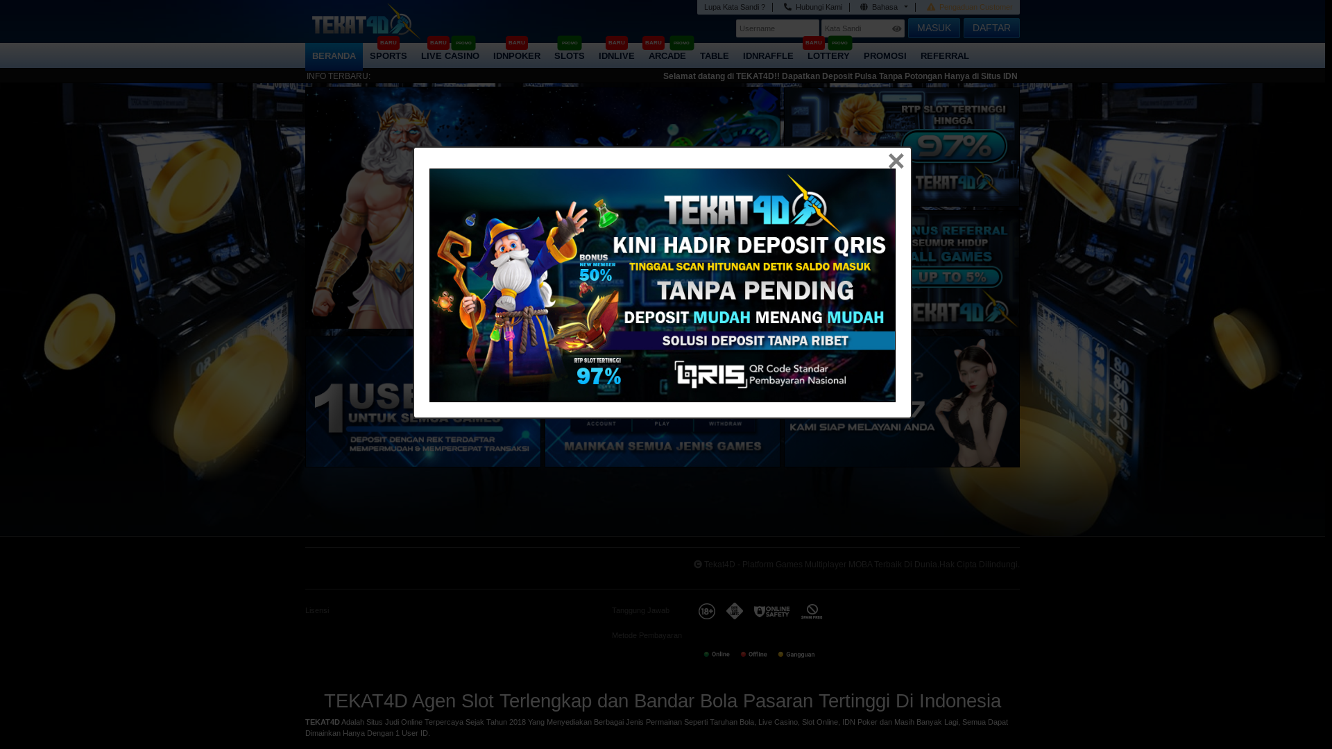 website screenshot of https://mytekat4djp.net/