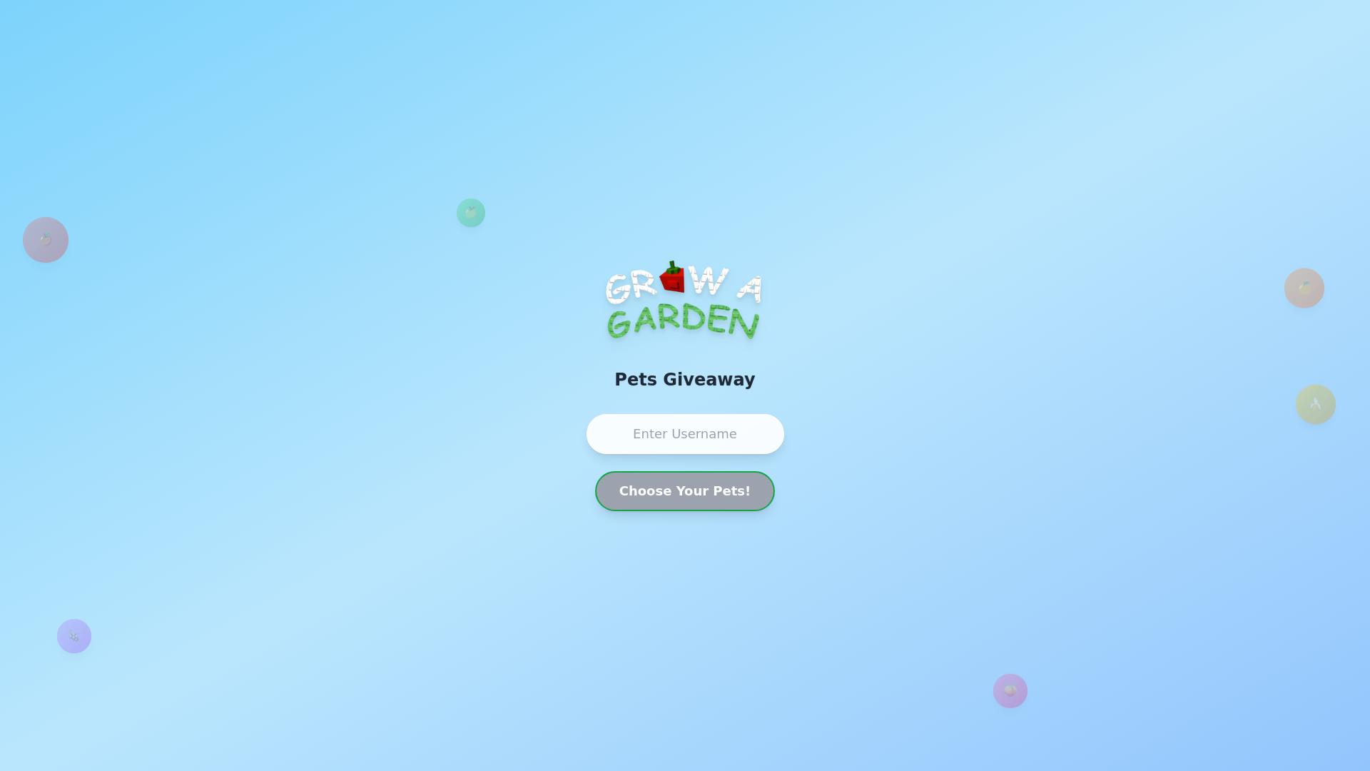website screenshot of https://gardengiveaways.net/