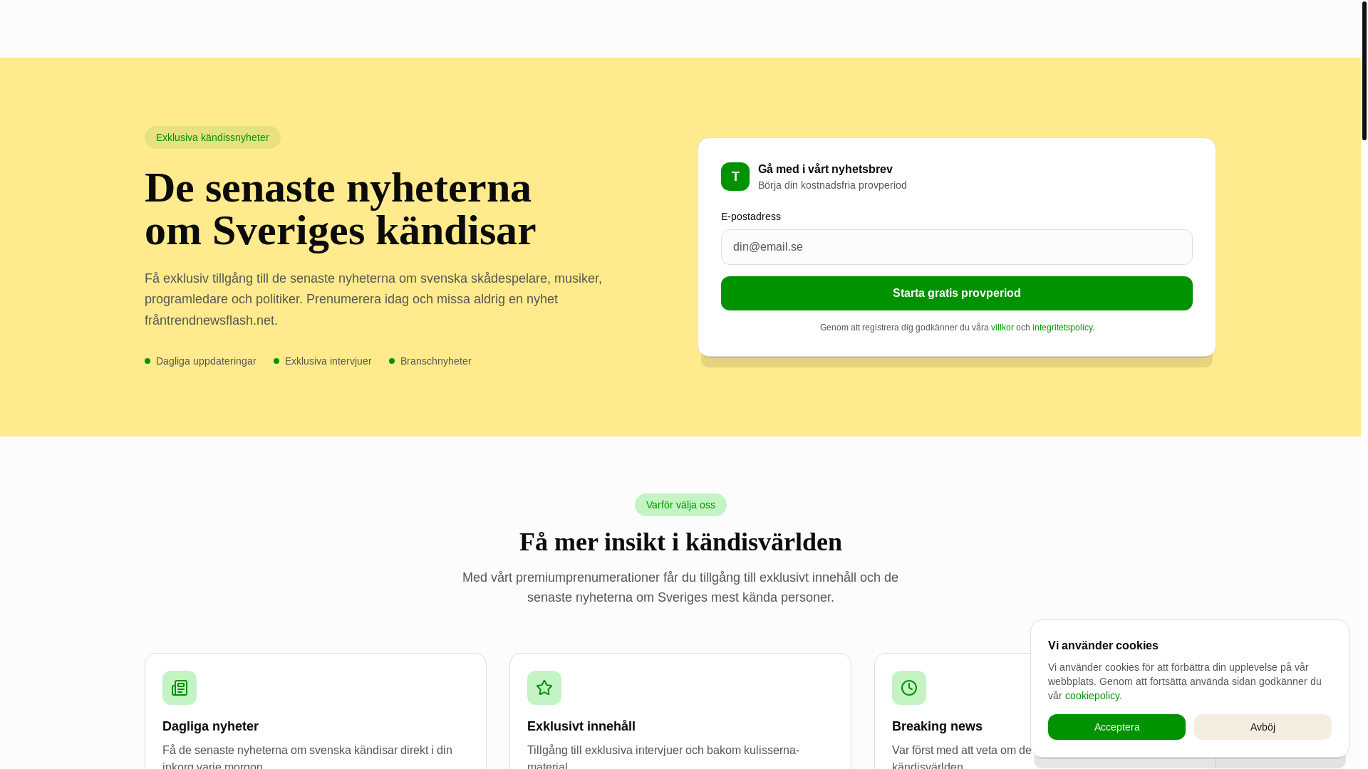 website screenshot of https://trendnewsflash.net/