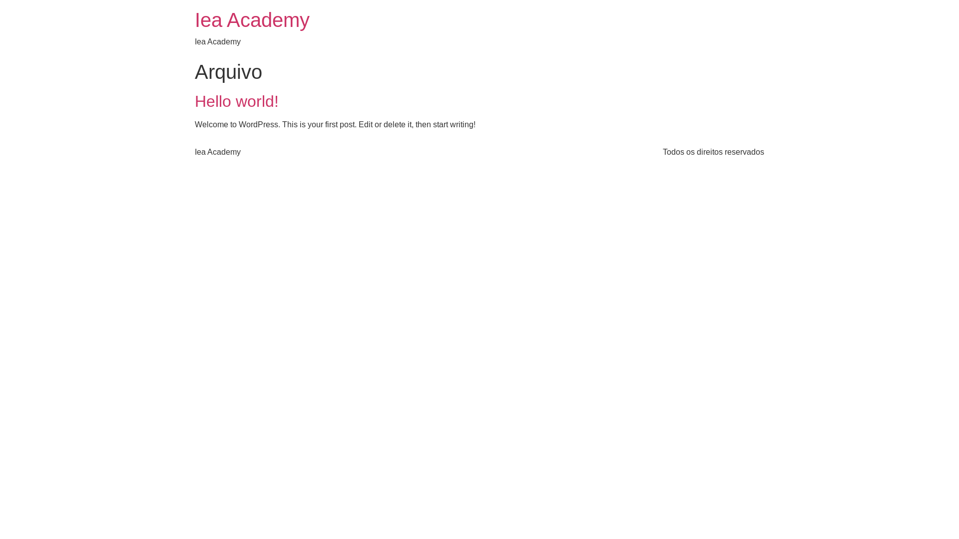 website screenshot of https://ieaacademy.com.br/