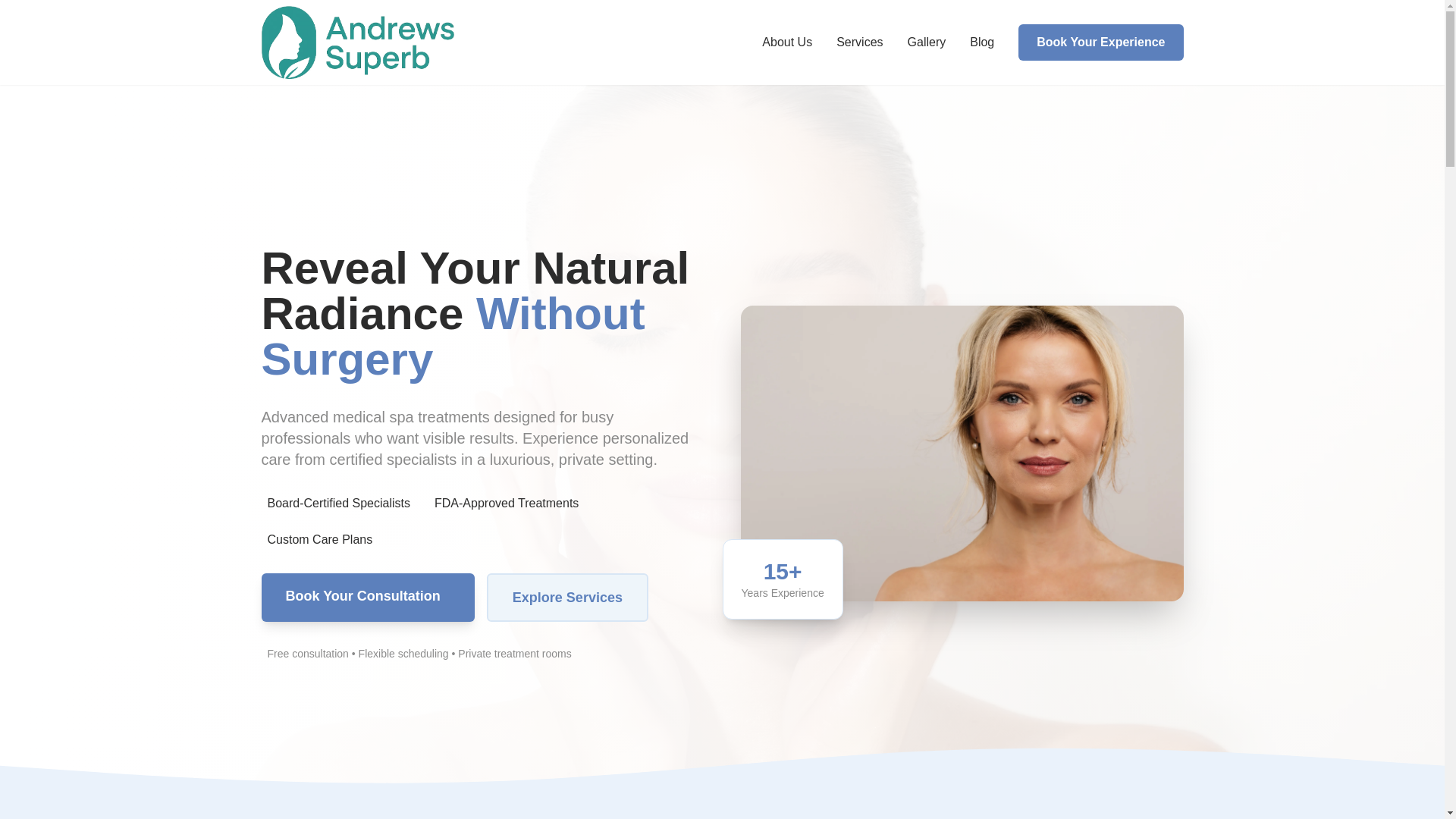 website screenshot of https://andrewssuperb.com/