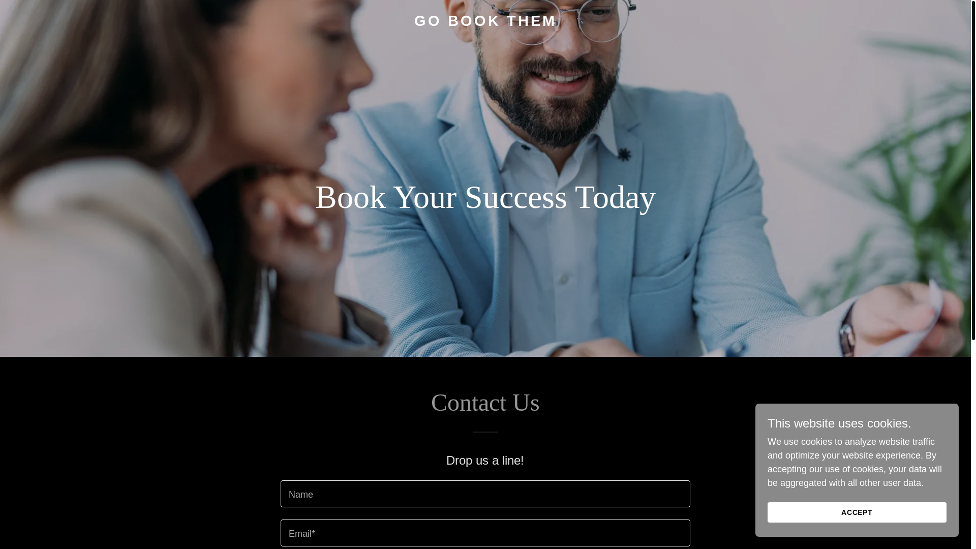 website screenshot of https://gobookthem.com/