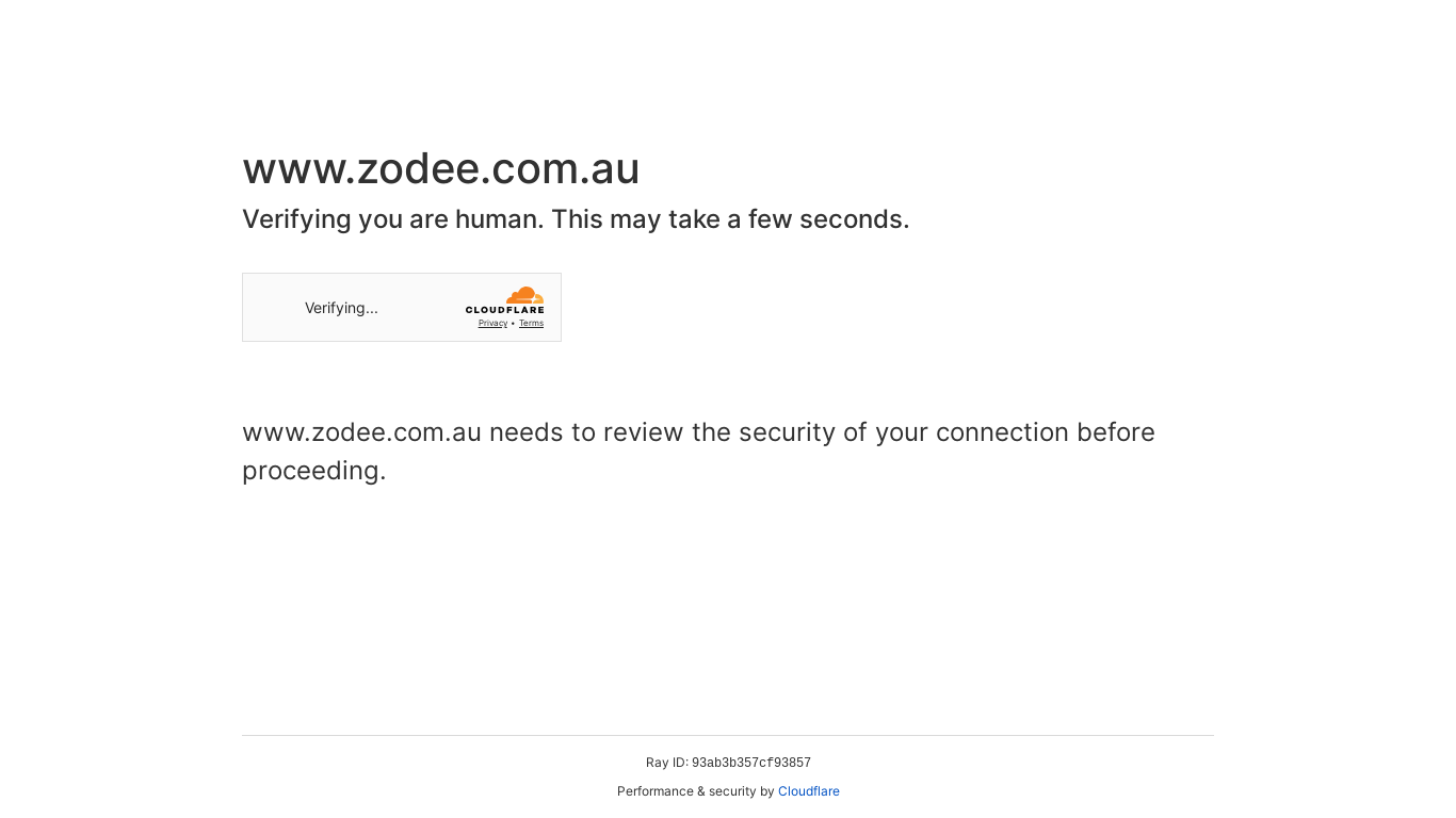 website screenshot of https://zodee.com.au/