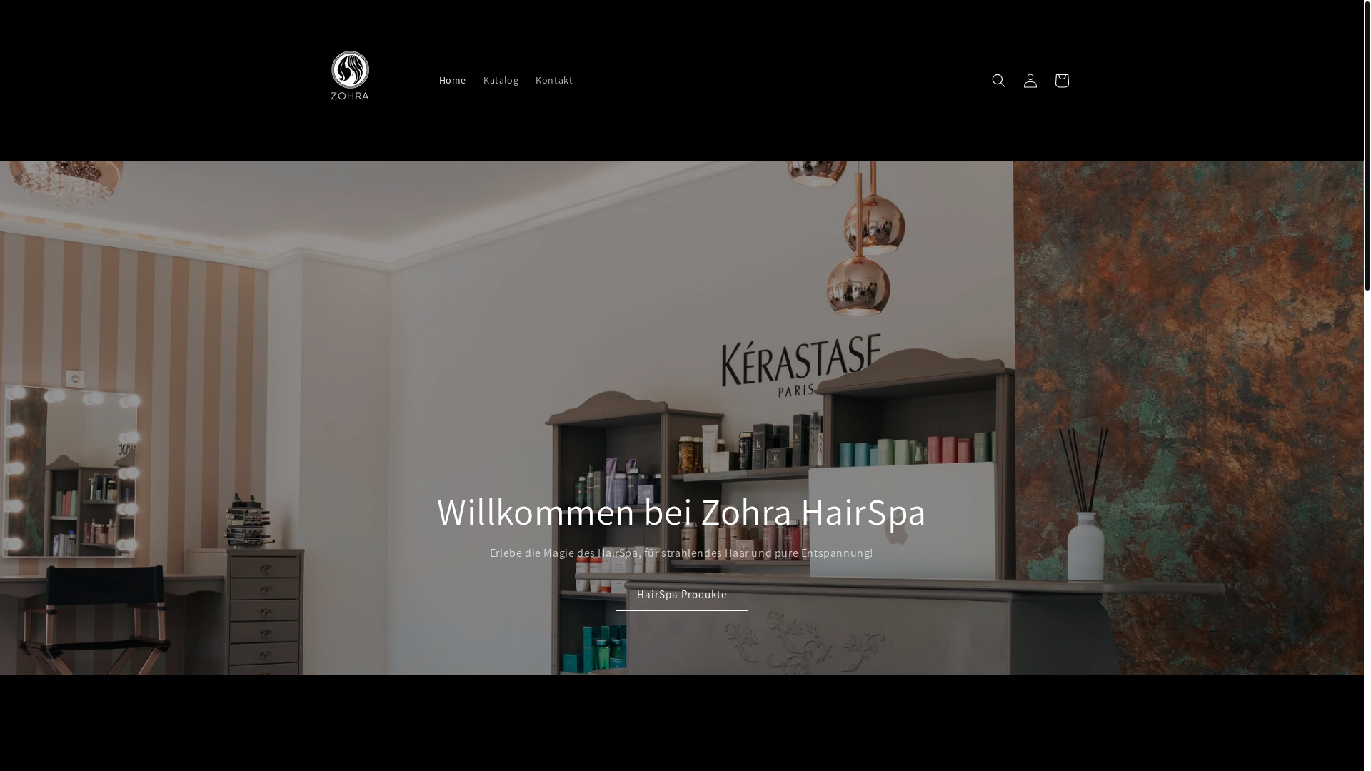 website screenshot of https://zohrahairspa.de/
