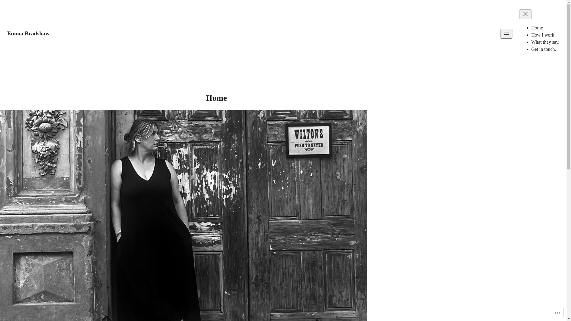 website screenshot of https://emmabradshaw.org/