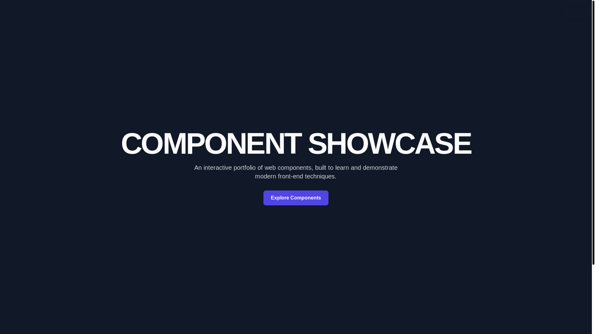 website screenshot of https://component-showcase.pages.dev/
