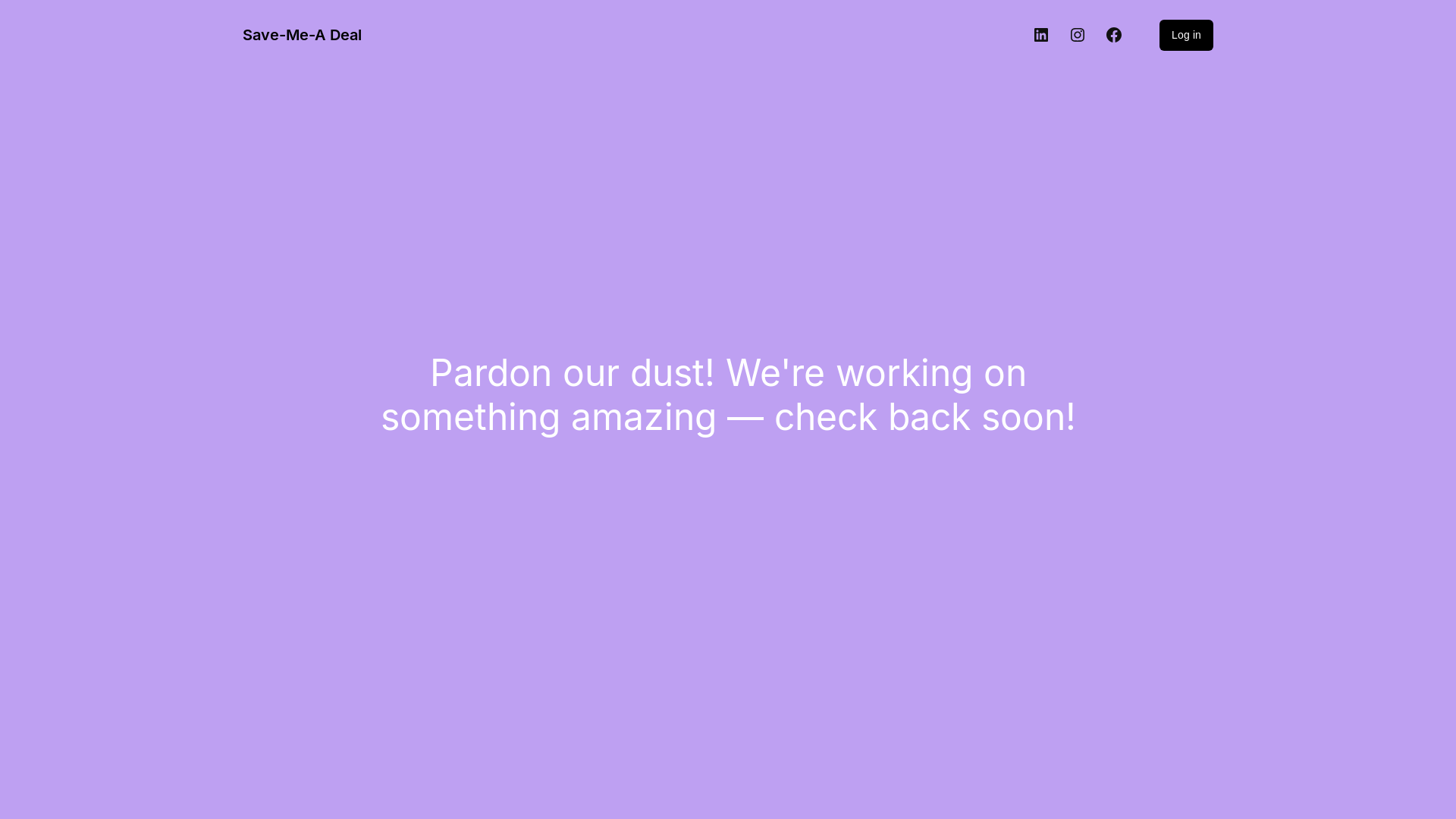 website screenshot of https://savemeadeal.com/