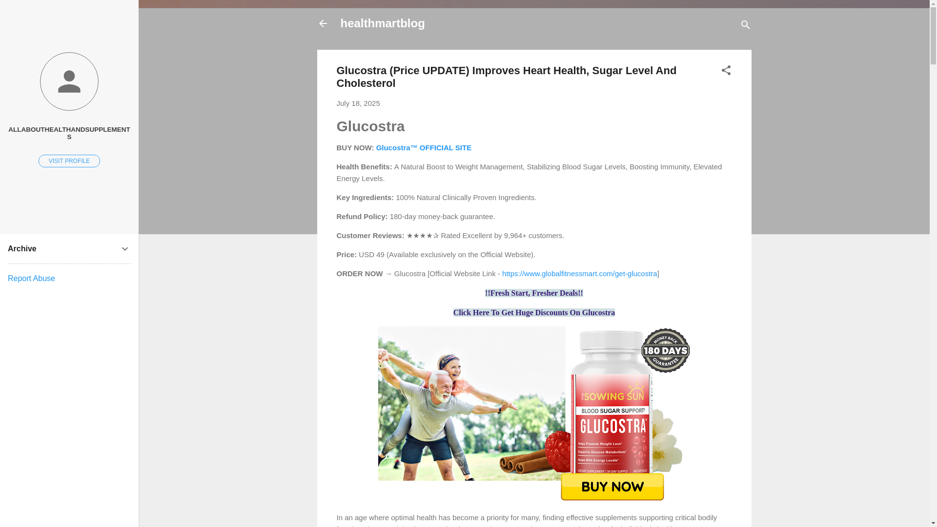 website screenshot of https://healthmartblog.blogspot.com/2025/07/glucostra-price-update-improves-heart.html