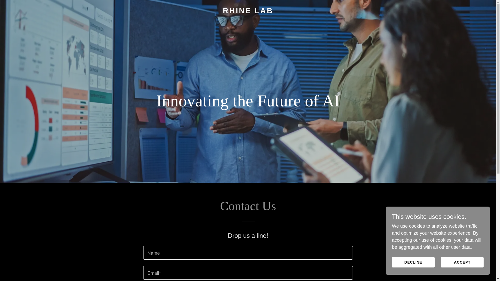 website screenshot of https://rhinelab.ai/