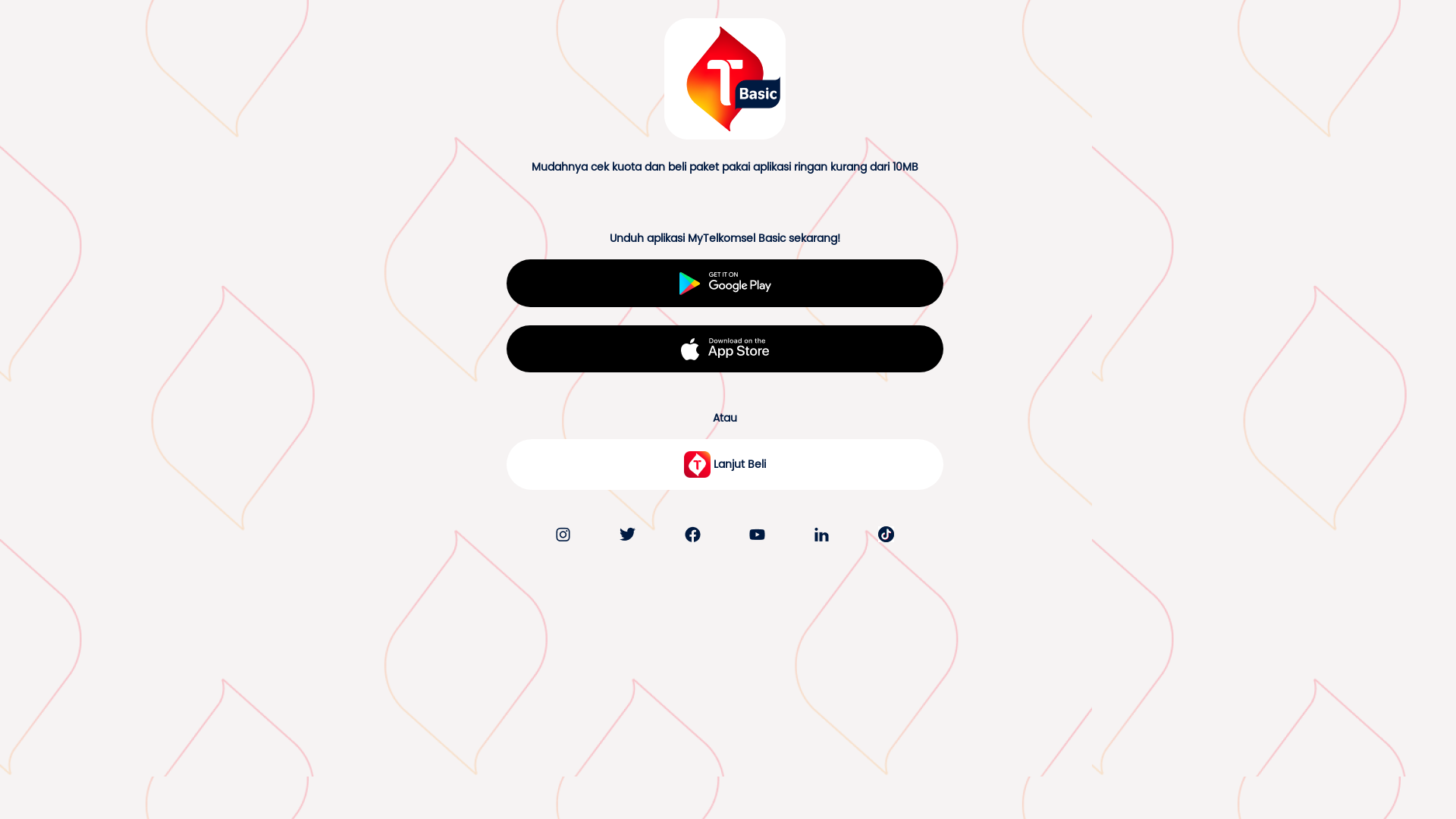 website screenshot of https://www.telkomsel.com/mytelkomsel/linktree/basic