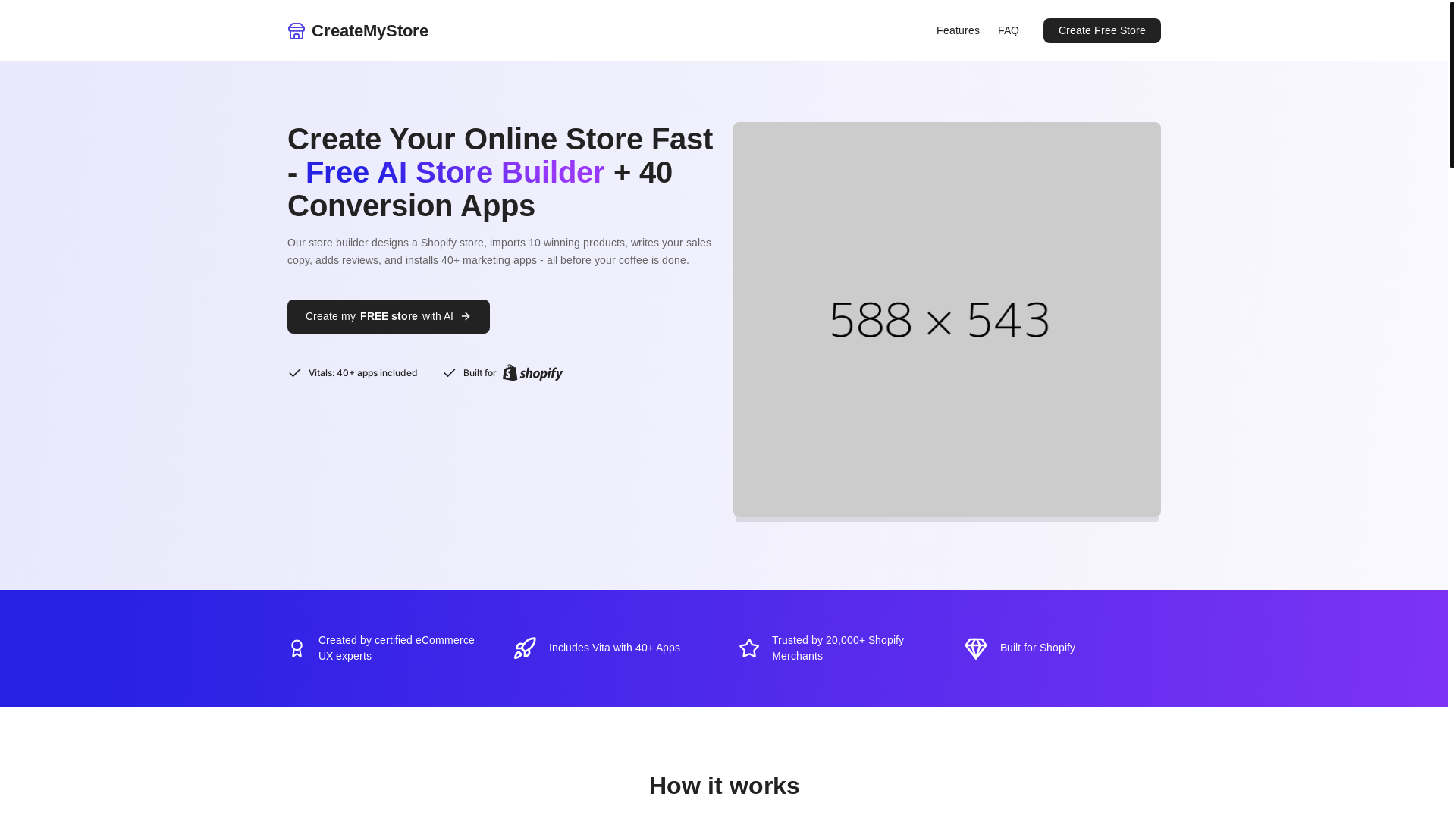 website screenshot of https://create-my-store-test.pages.dev/