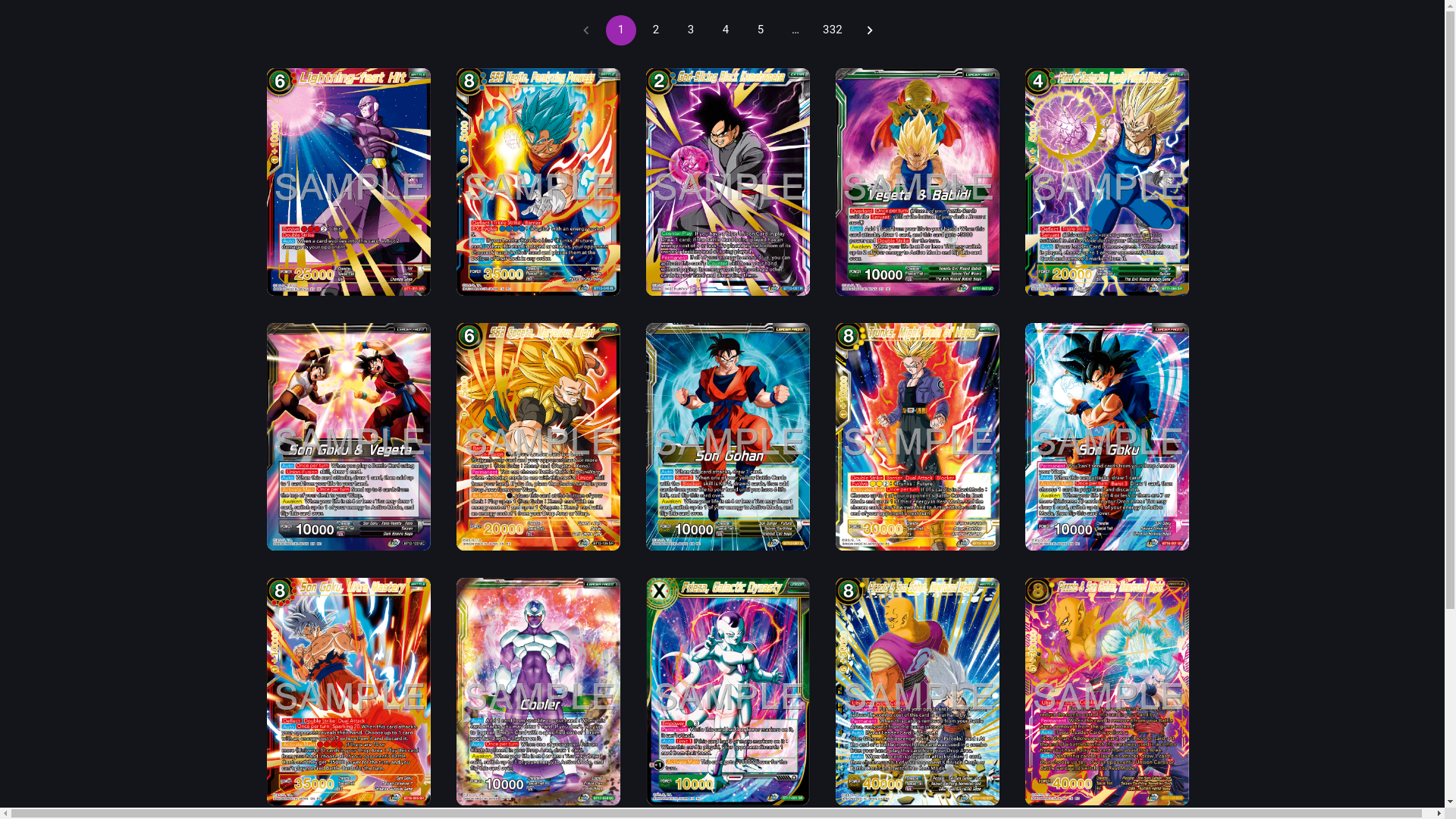 website screenshot of https://tcg-dragonball.pages.dev/