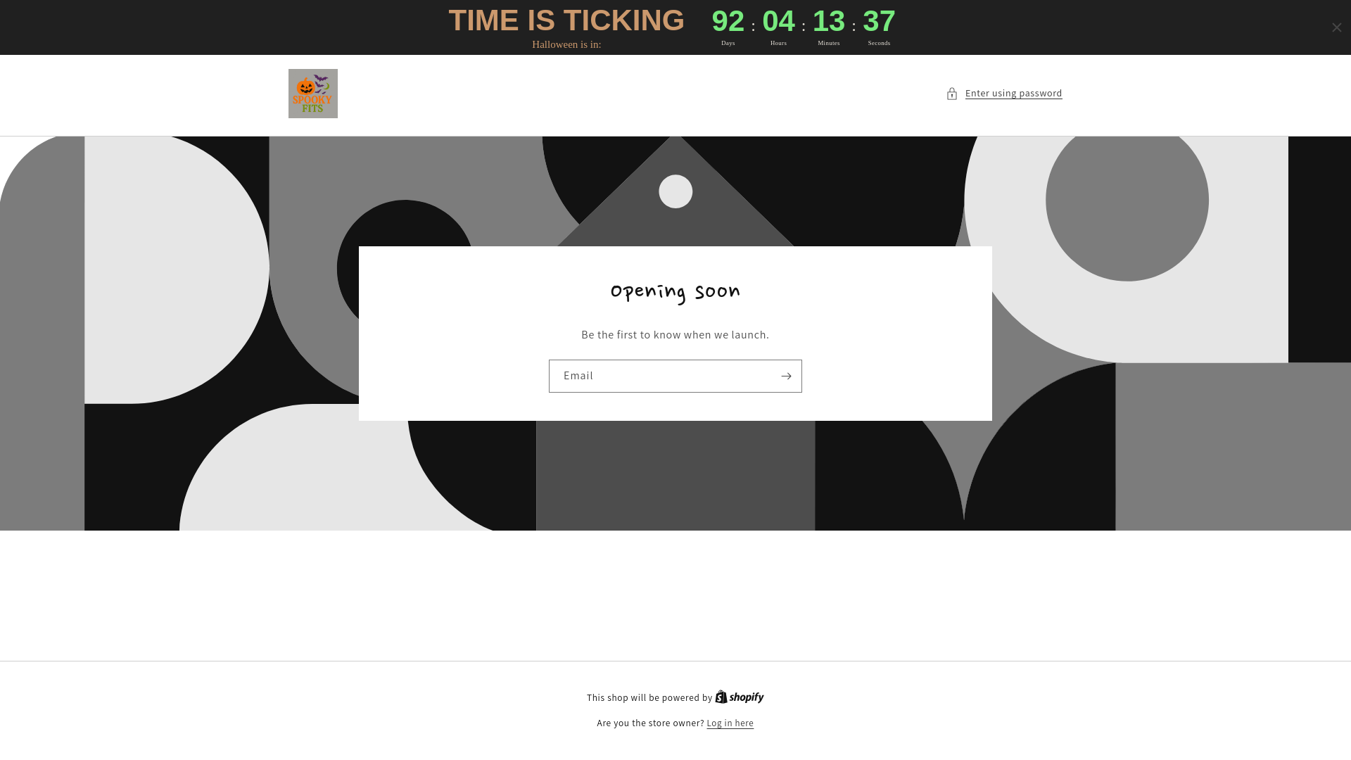 website screenshot of https://spookyfits.shop/
