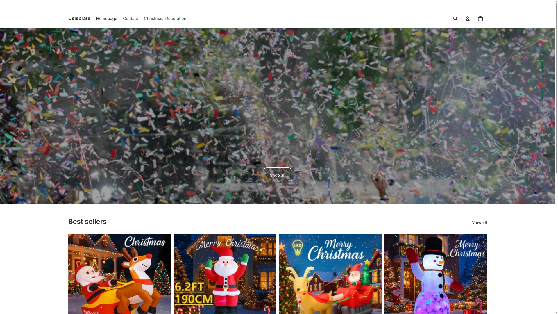 website screenshot of https://celebrationspartygoods.nl/