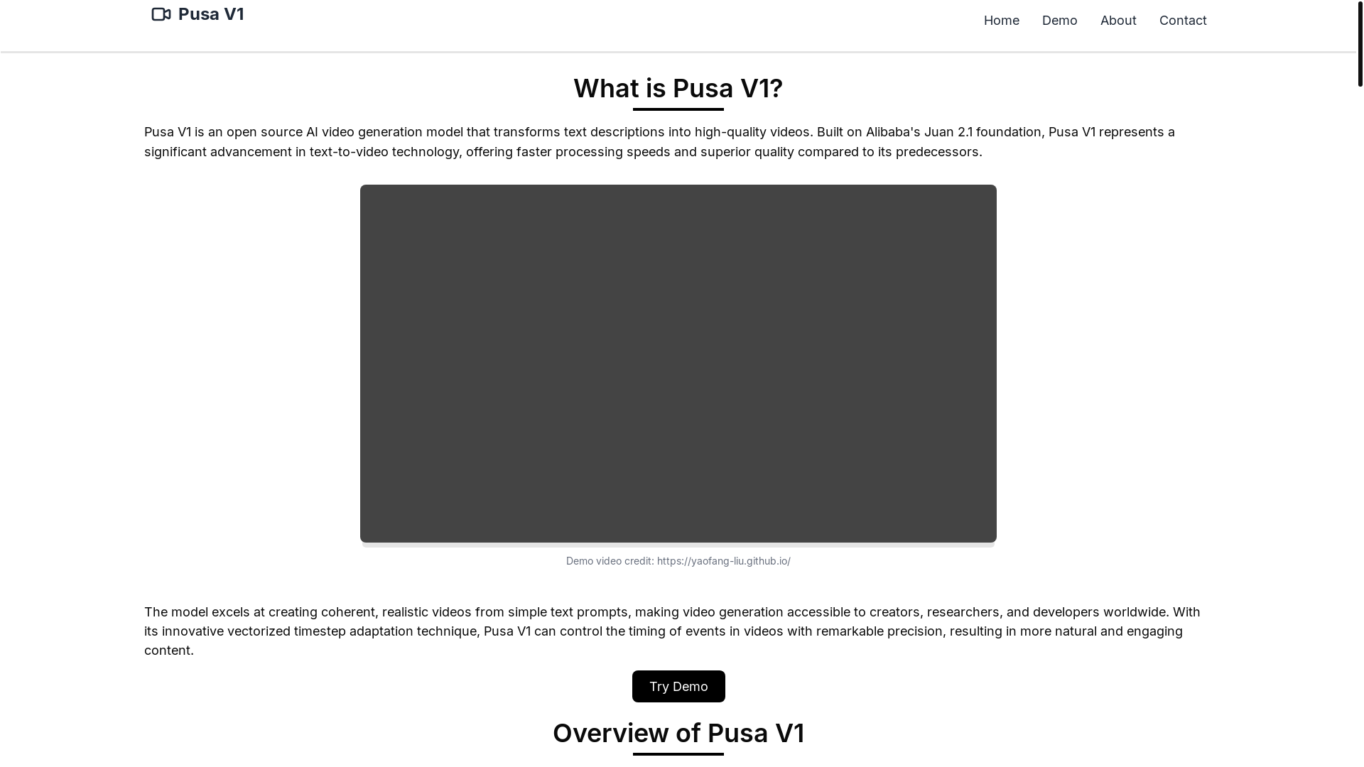 website screenshot of https://pusav1.org/