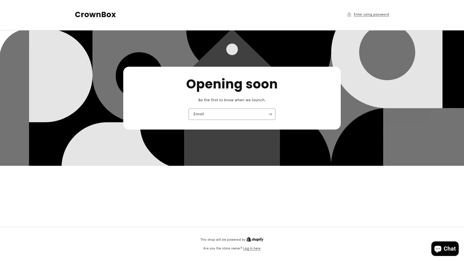 website screenshot of https://crownbox.shop/