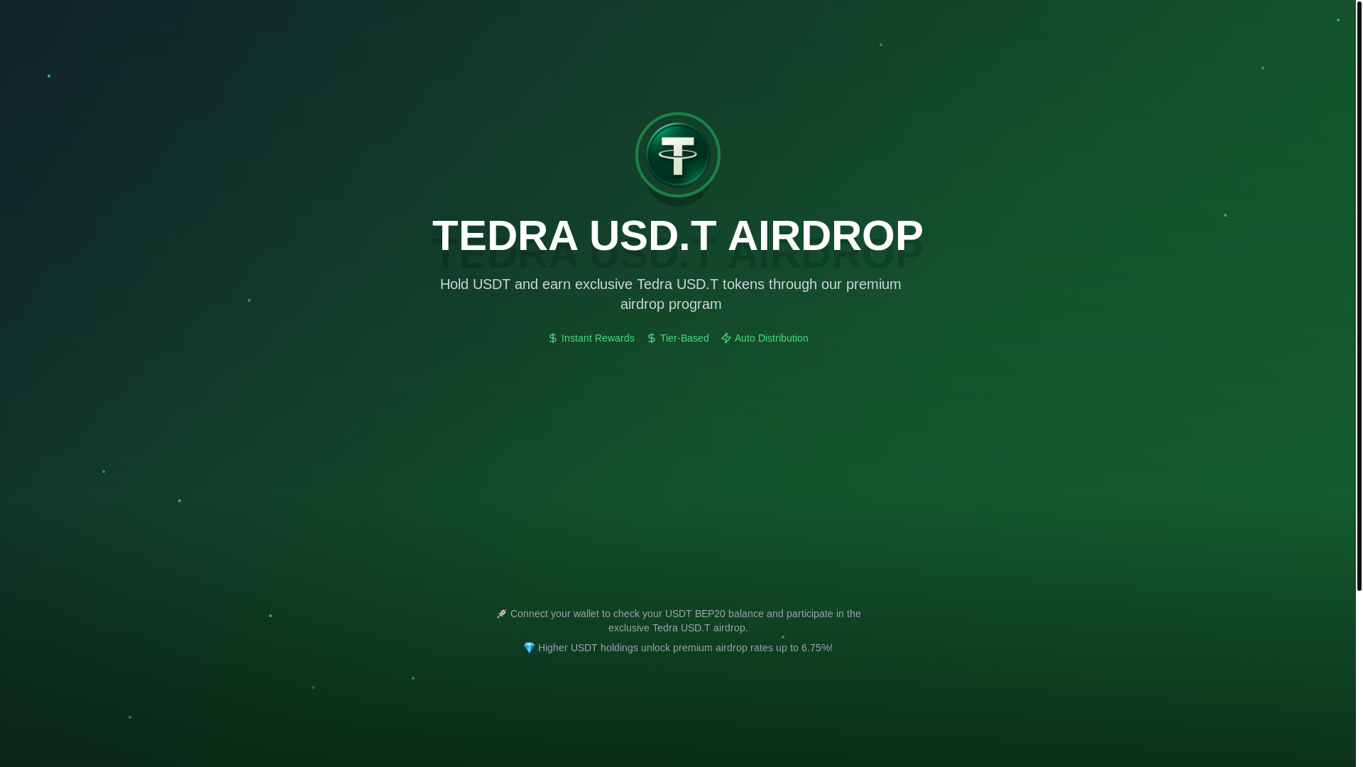 website screenshot of https://tedra-airdrop.com/