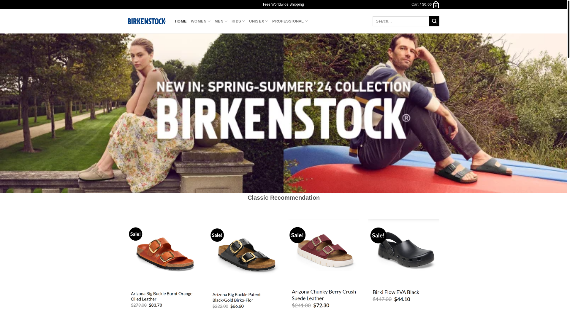 website screenshot of https://blrkenstock.sale/
