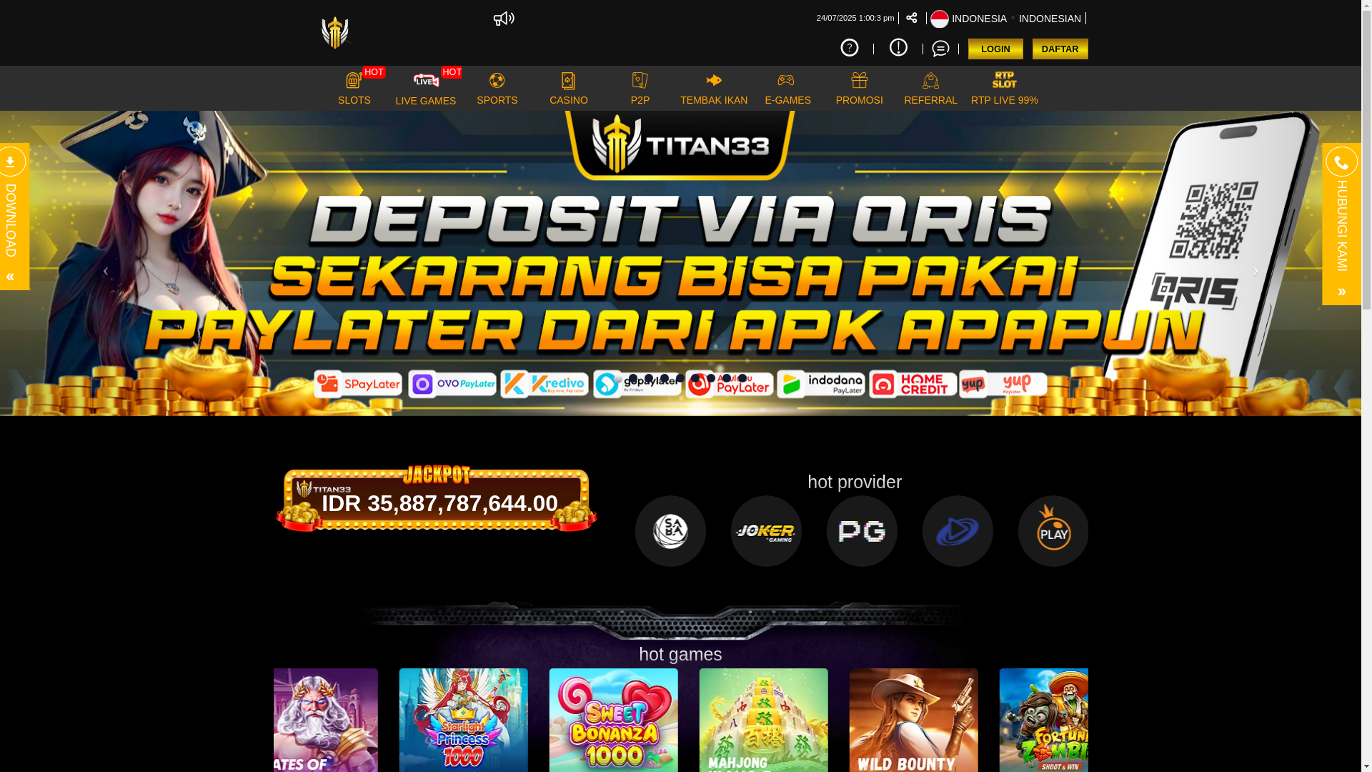 website screenshot of https://titan33biss.com/