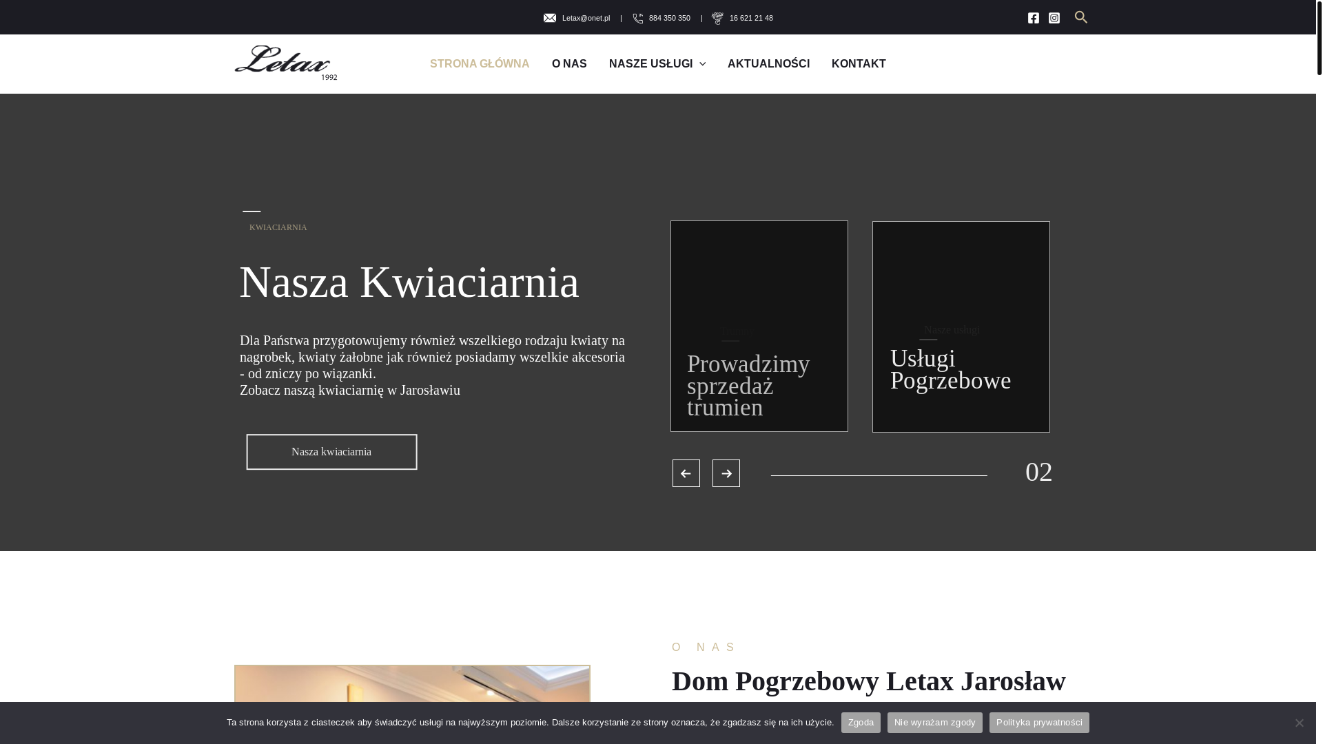 website screenshot of https://letaxdompogrzebowy.pl/
