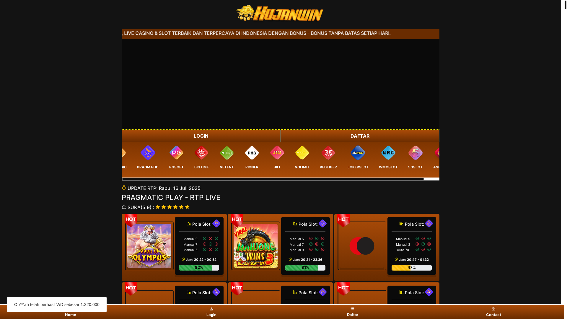 website screenshot of https://hujanwin-new-rtp-jackpot.pages.dev/