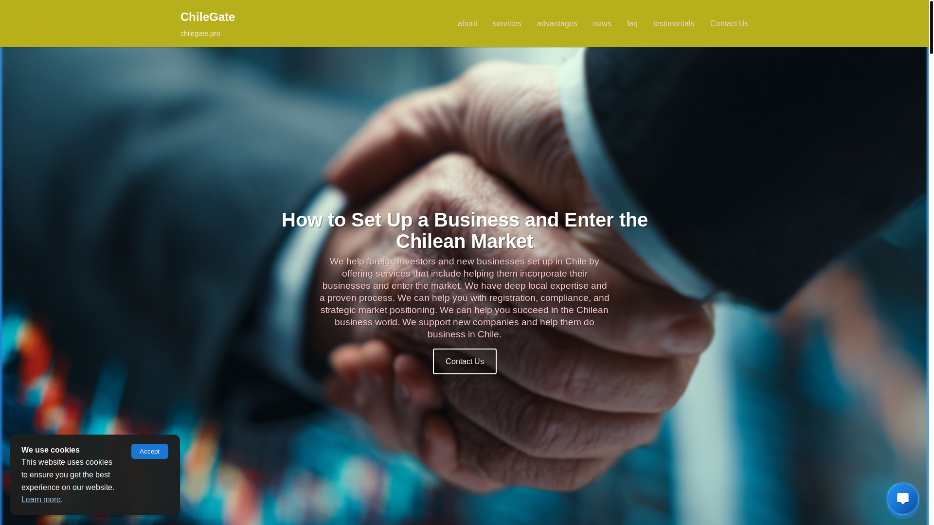 website screenshot of https://chilegate.pro/