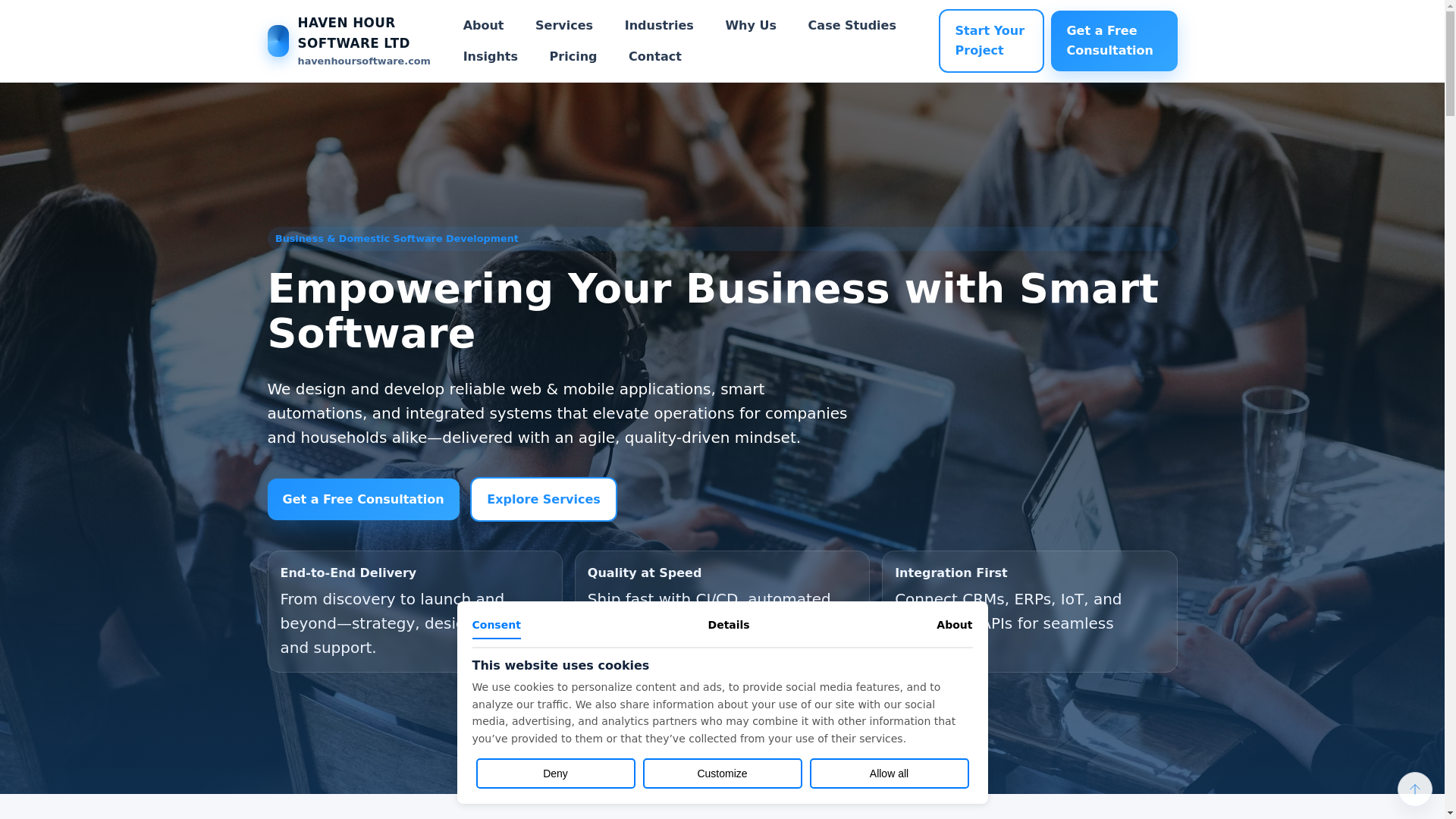 website screenshot of https://havenhoursoftware.pages.dev/