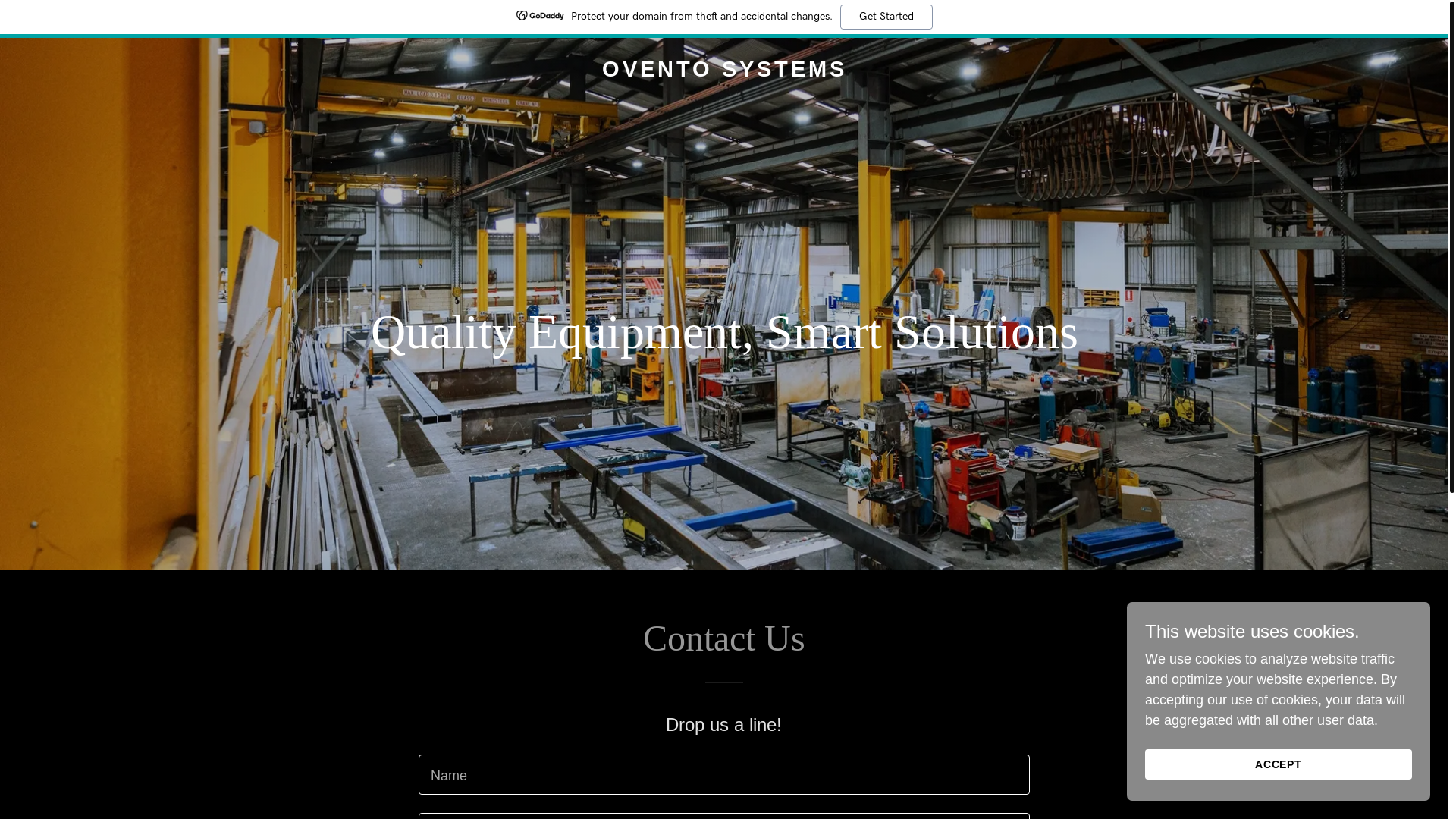 website screenshot of https://oventosystems.com/