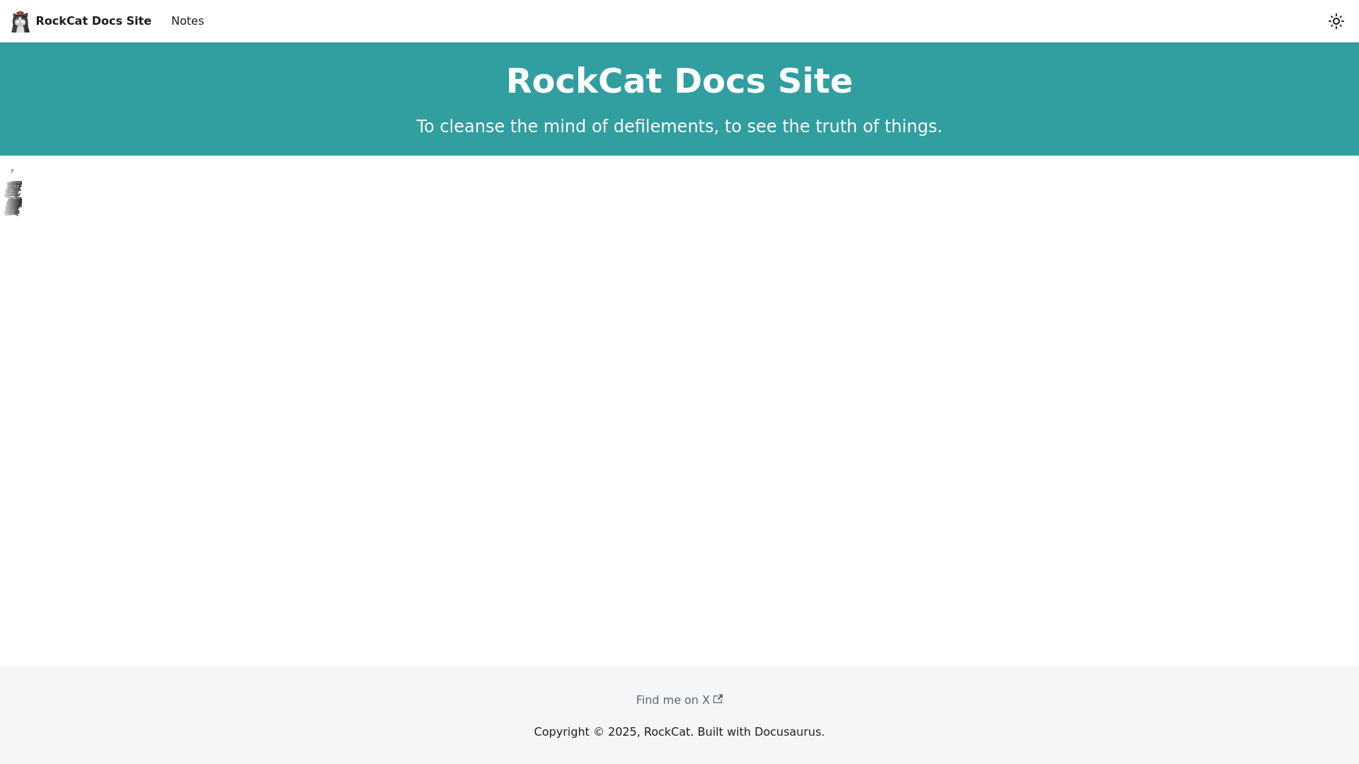 website screenshot of https://rockcat-docs-site.pages.dev/