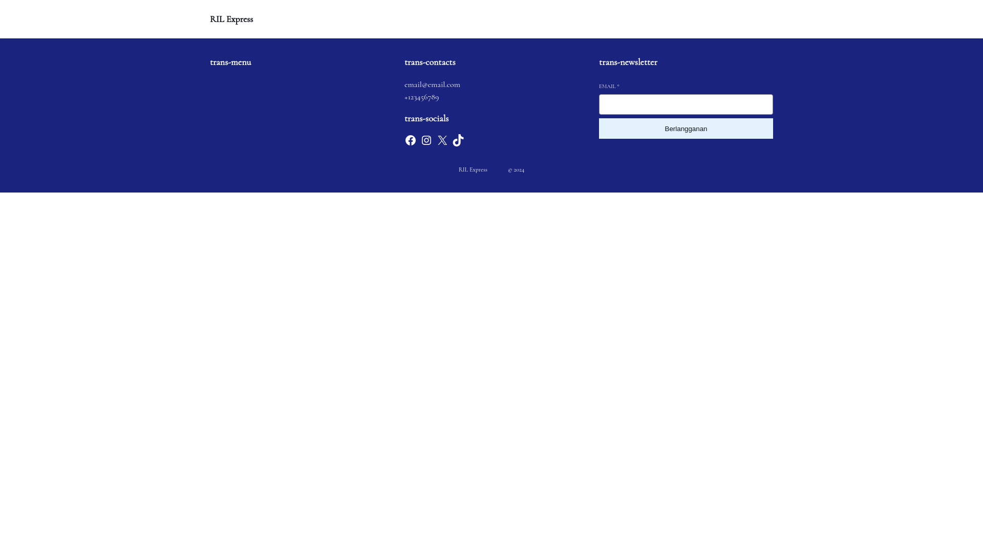 website screenshot of https://rihilexpress.com/