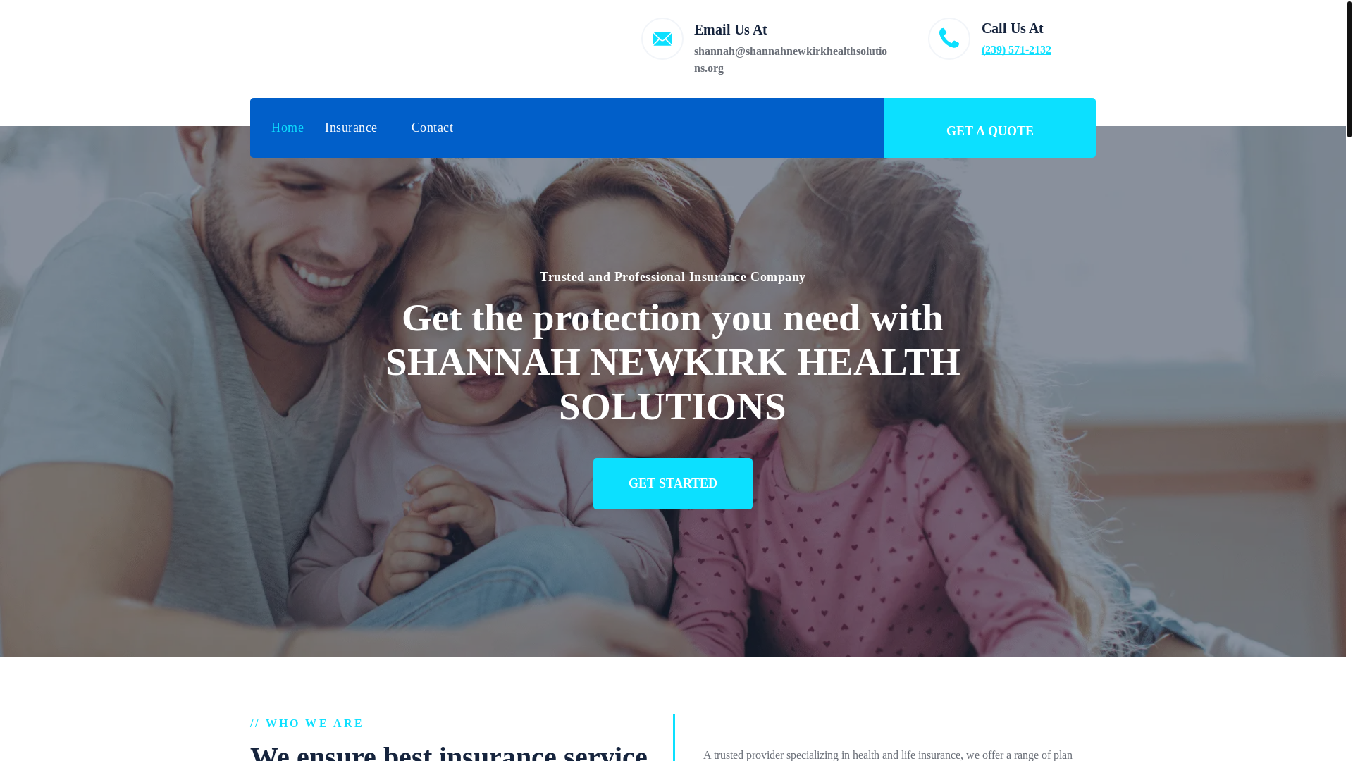 website screenshot of https://shannahnewkirkhealthsolutions.org/