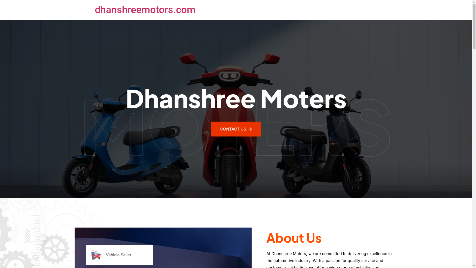 website screenshot of https://dhanshreemotors.com/