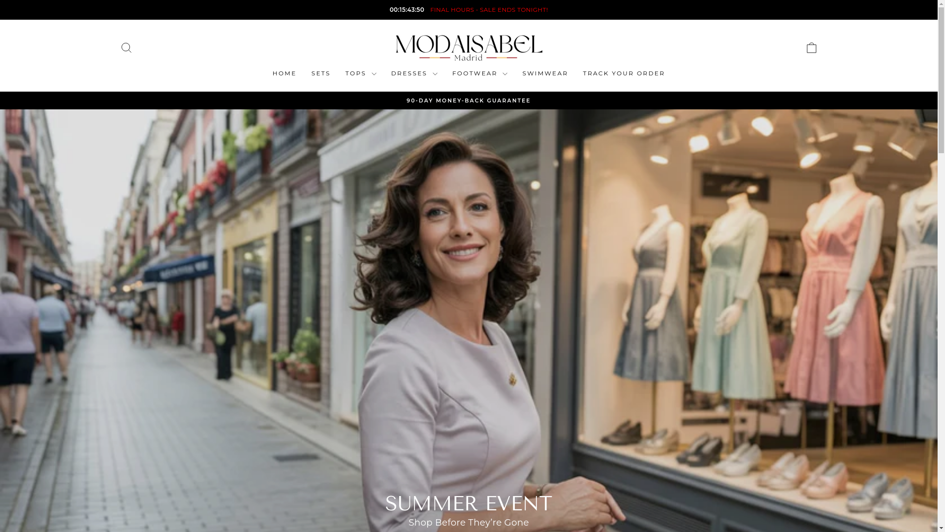 website screenshot of https://modaisabel-madrid.es/
