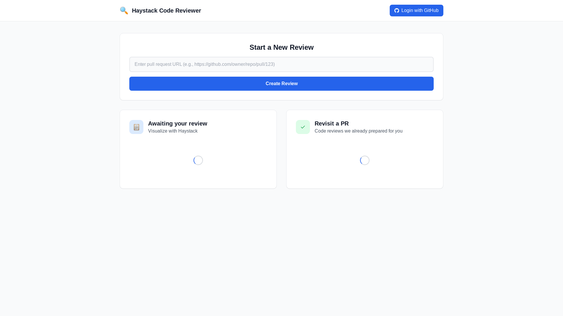 website screenshot of https://haystack-frontend-staging.pages.dev/