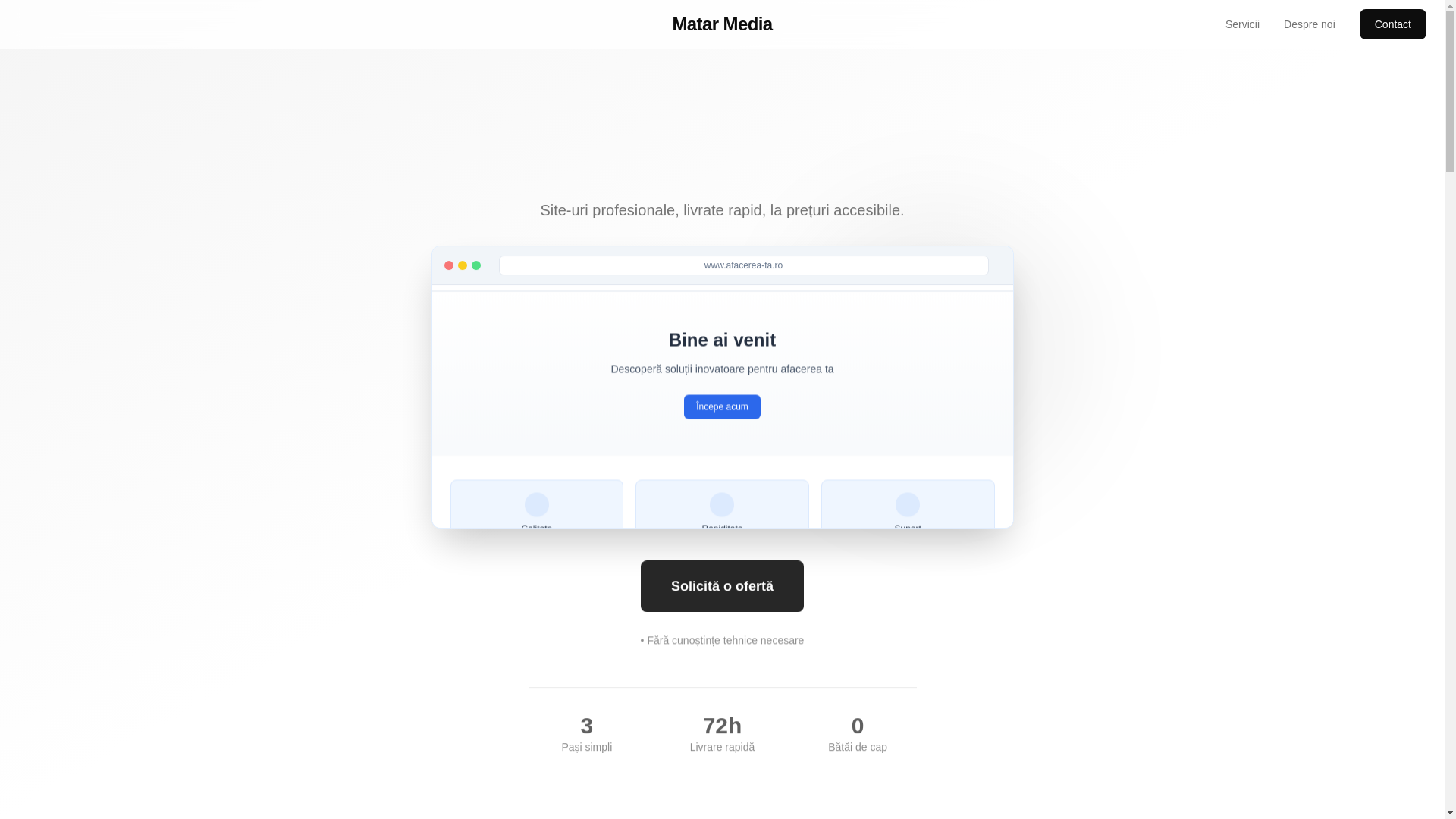 website screenshot of https://matarmedia.ro/