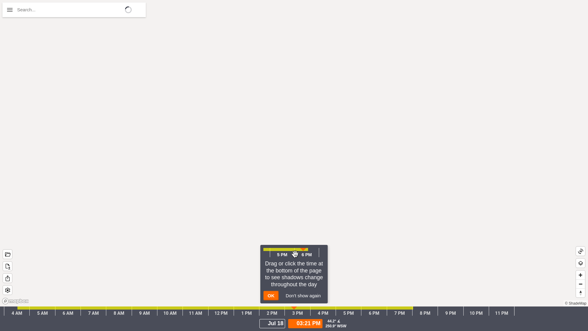 website screenshot of https://shade-map.pages.dev/