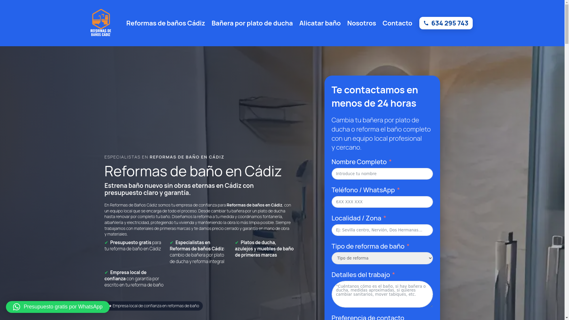 website screenshot of https://xn--reformasdebaoscadiz-63b.es/