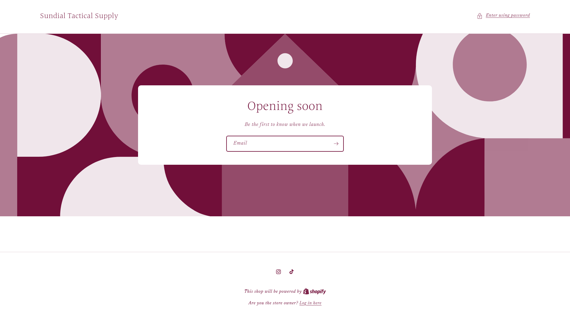 website screenshot of https://sundialtactical.com/