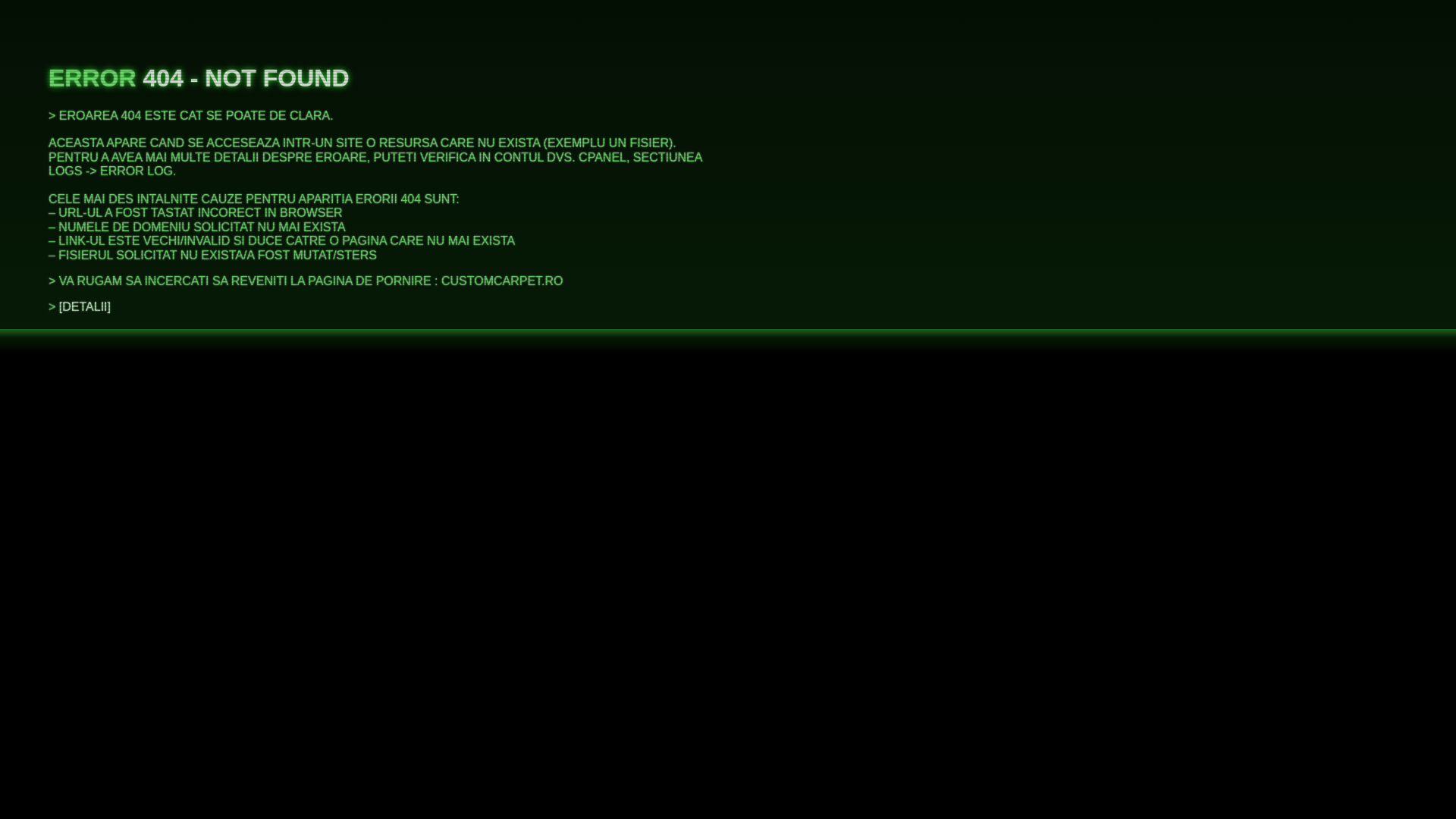 website screenshot of https://customcarpet.ro/