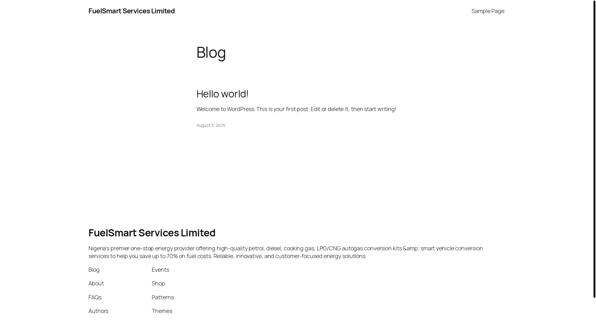 website screenshot of https://fuelsmart-cng.ng/
