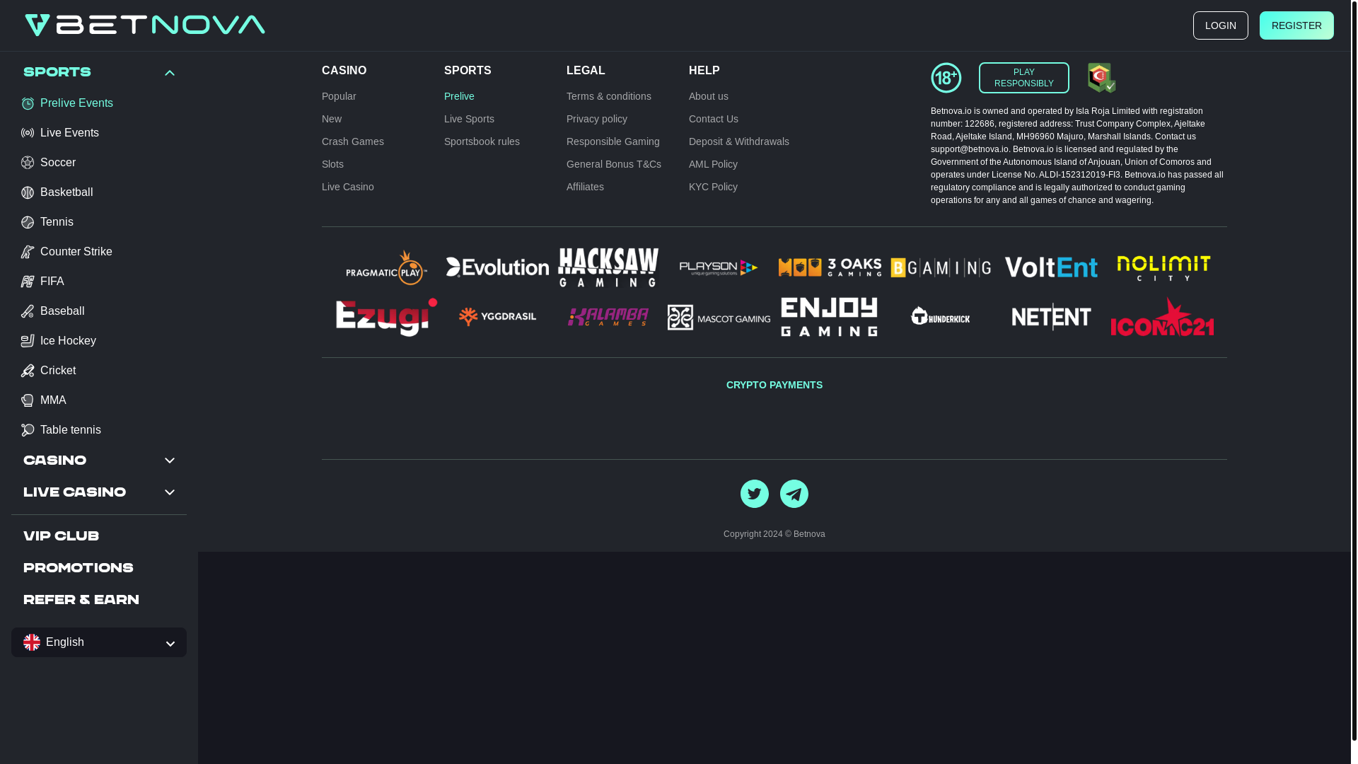 website screenshot of https://betnova49.com/