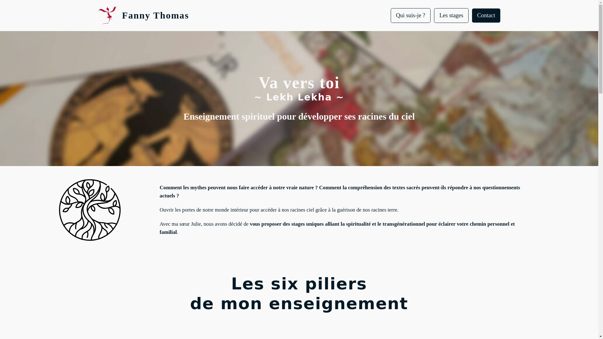 website screenshot of https://fannythomas-spiritualites.fr/